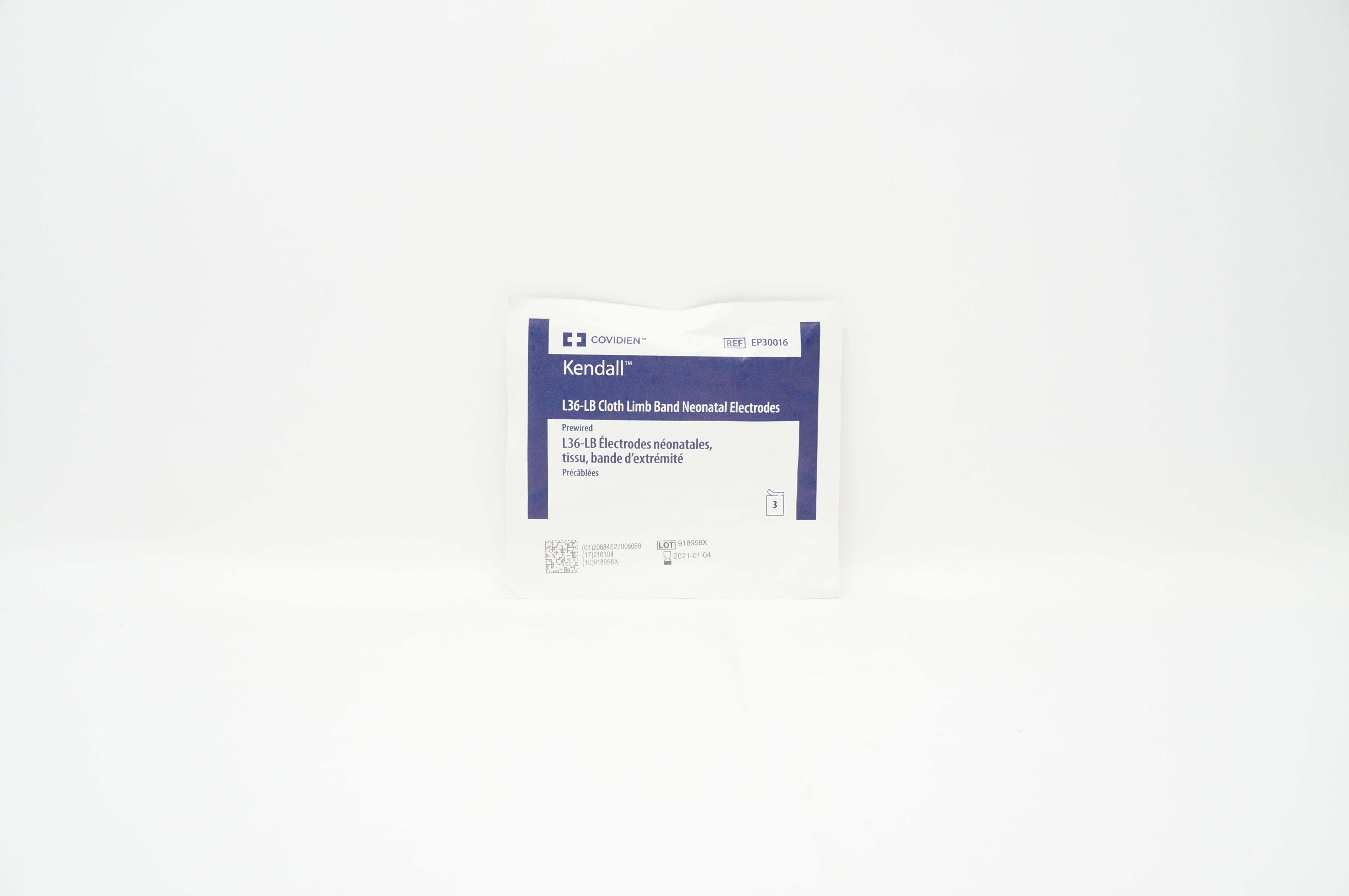 Covidien EP30016 Kendall Cloth Limb Band Neonatal Electrodes (x) - Pack of 3