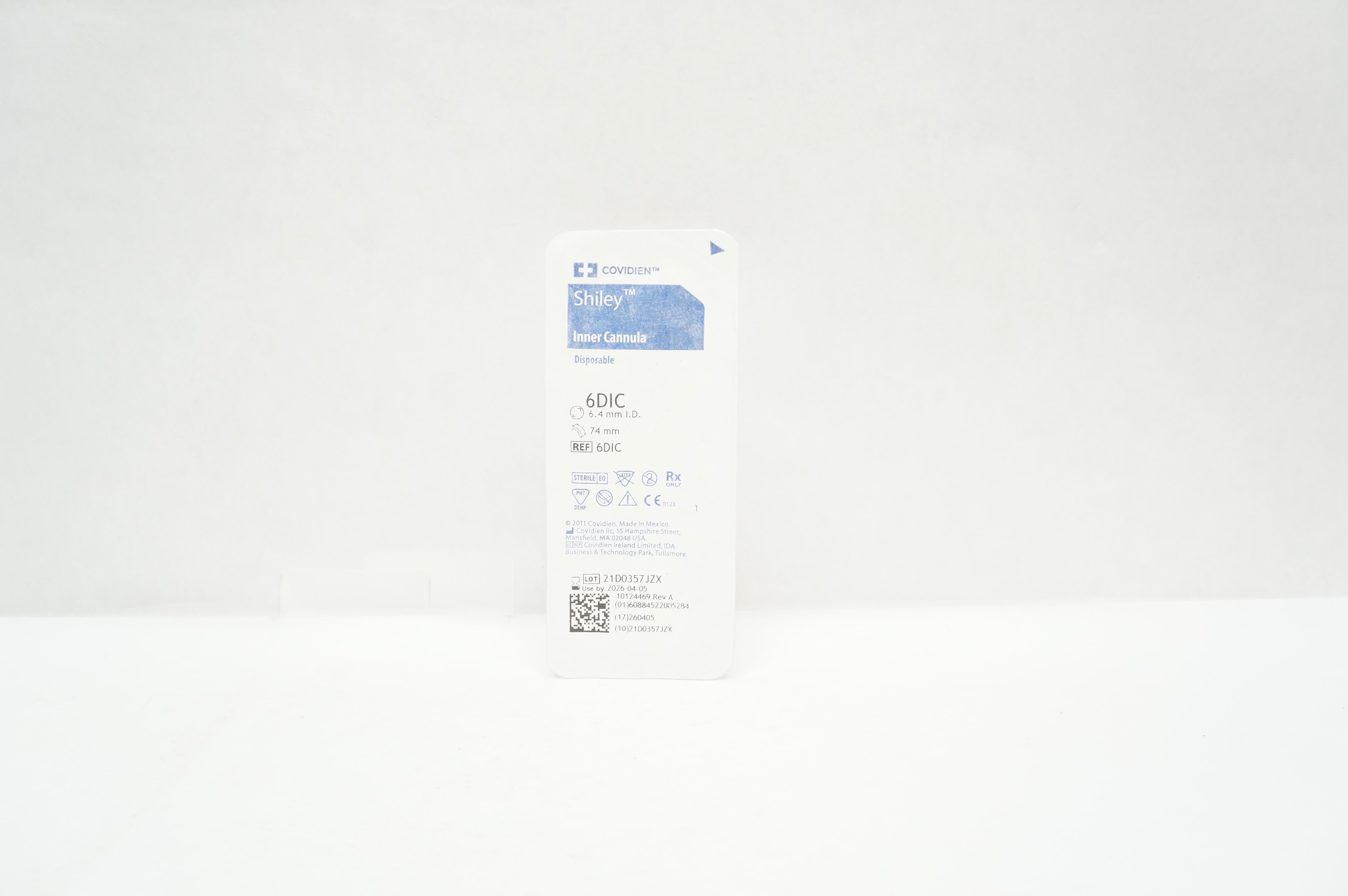 Covidien 6DIC Shiley Inner Cannula Disposable 6.4mm I.D. x 74mm