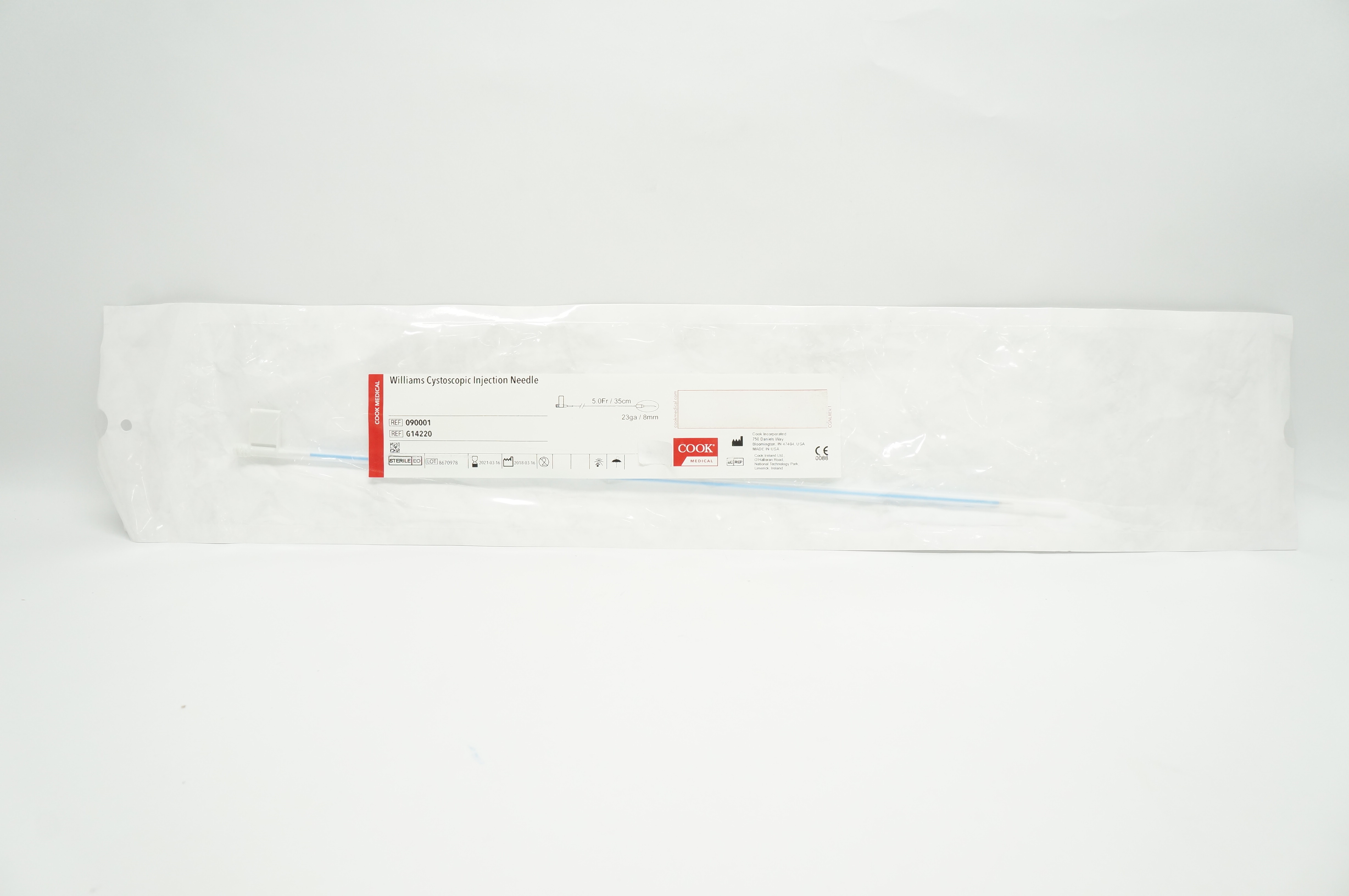 Cook Medical G14220 Williams Cystoscopic Injection Ndle 5.0Fr x 23ga (x)