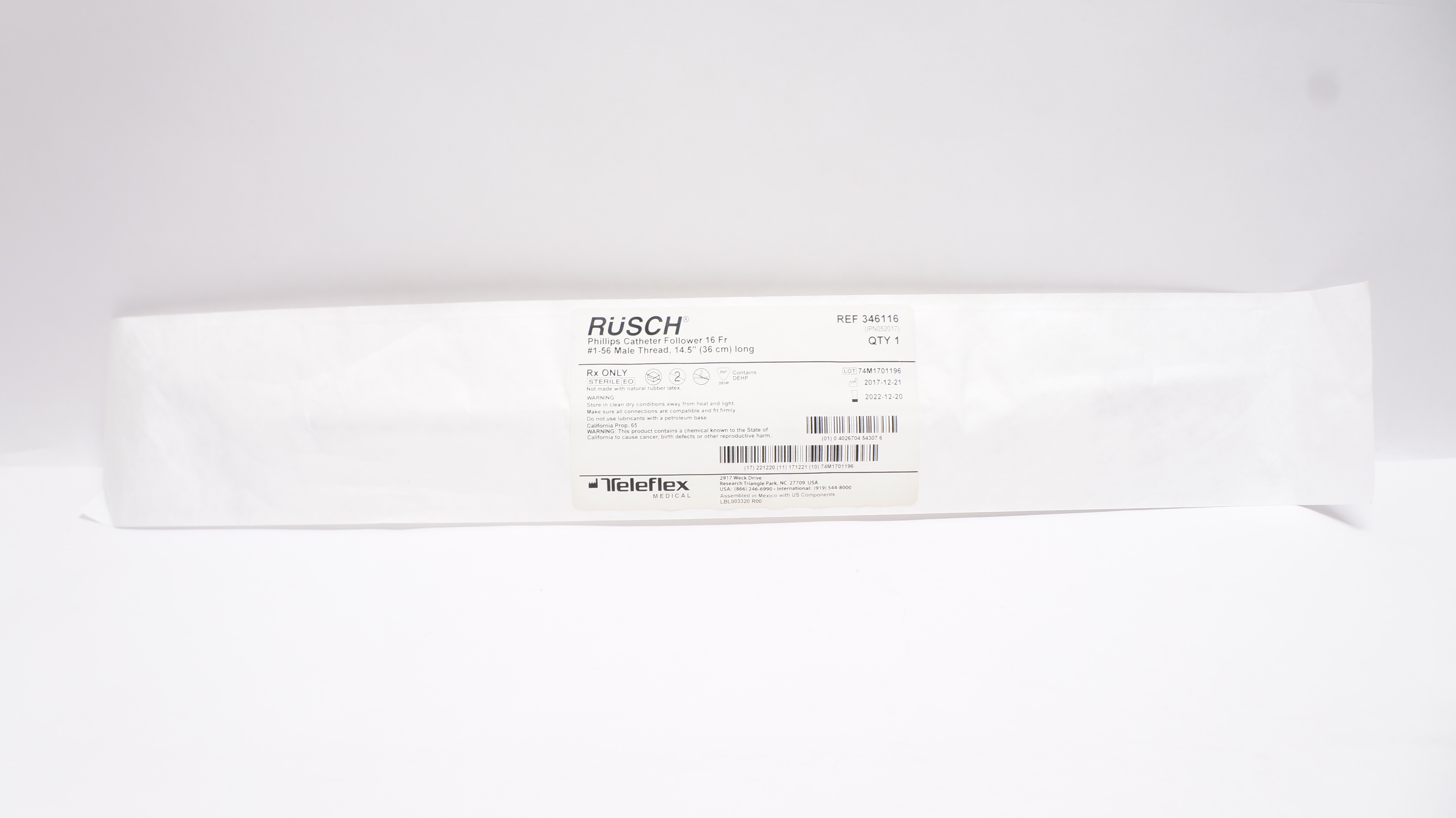 Teleflex 346116 RUSCH Phillips Cath. Follower 16 Fr (x)
