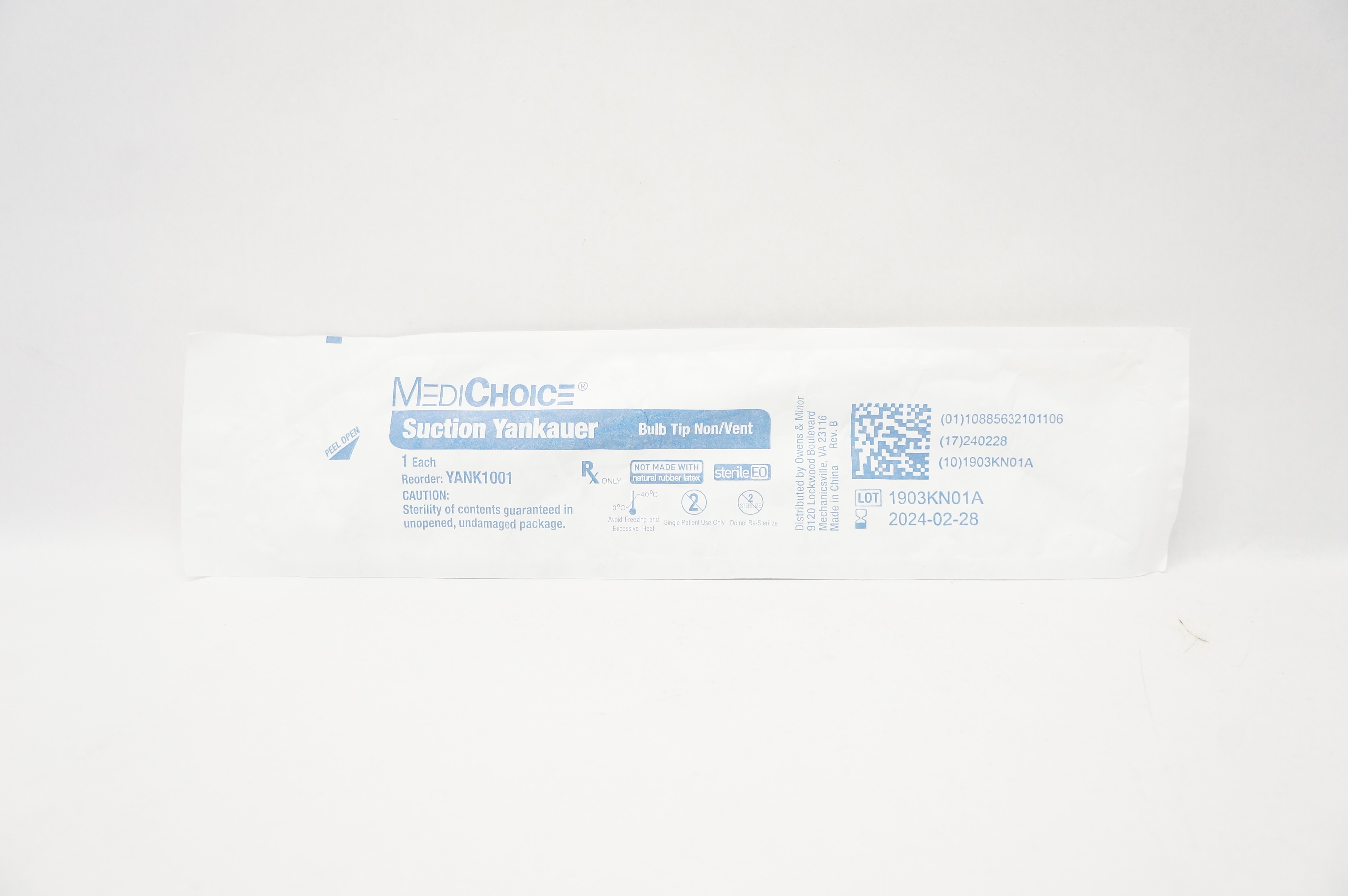 MediChoice YANK1001 Suction Yankauer Bulb Tip Non-Vent
