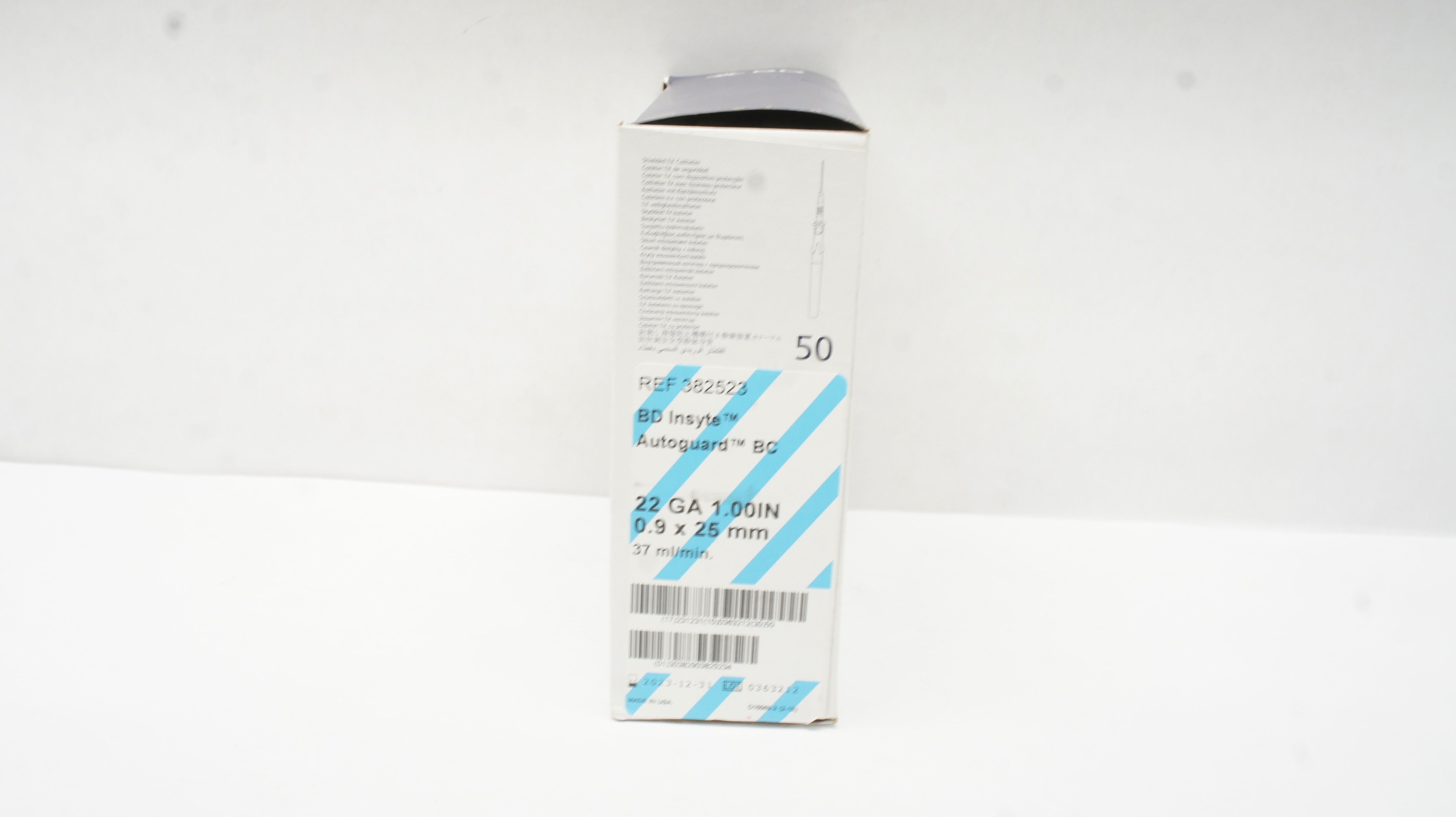 BD 382523 Insyte Autoguard BC Shielded I.V. Cath. 22GA x 1.00inch(x) - Box of 30