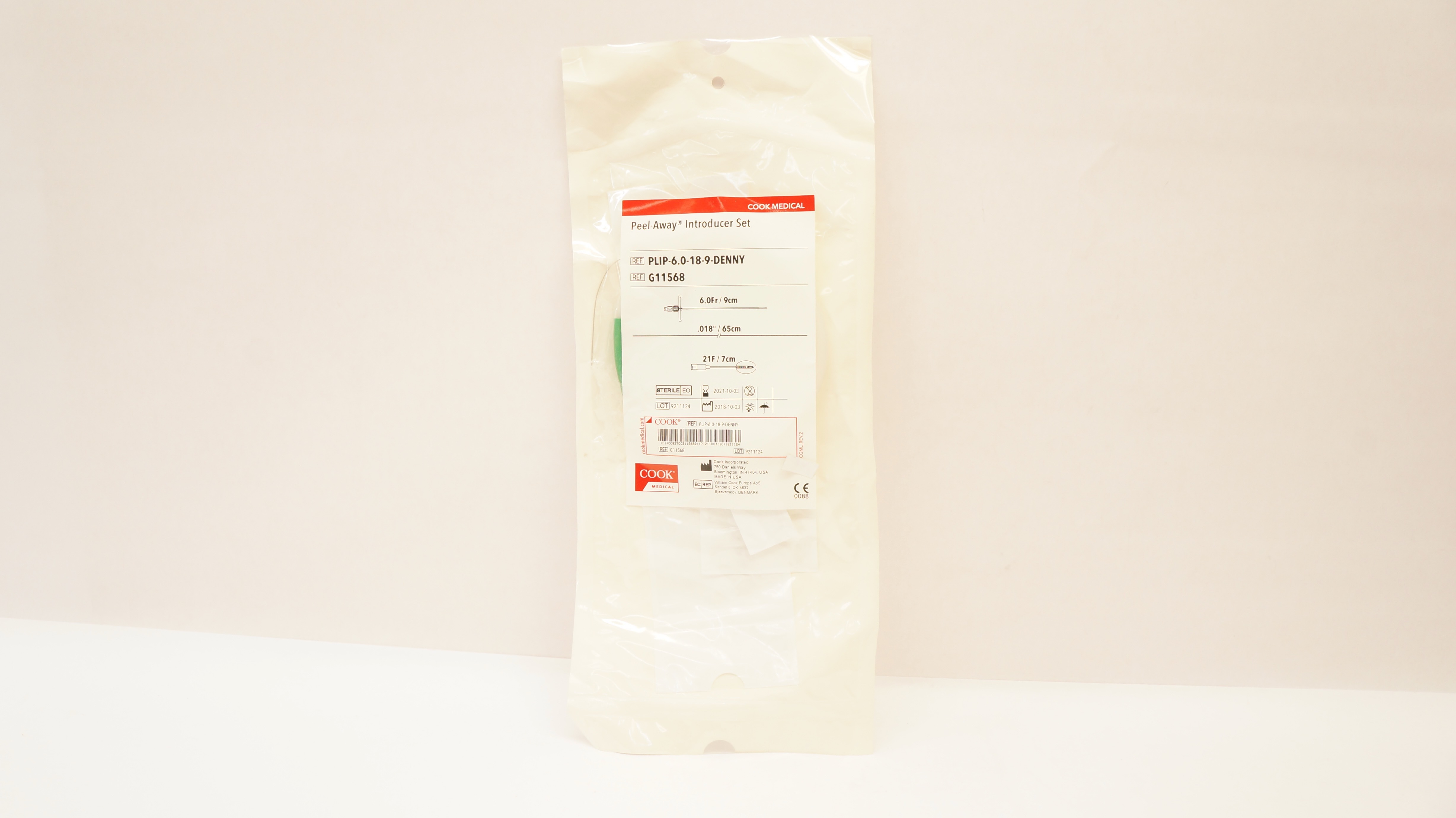 Cook Medical G11568 Peel-Away Introducer Set 6.0Fr. (x)