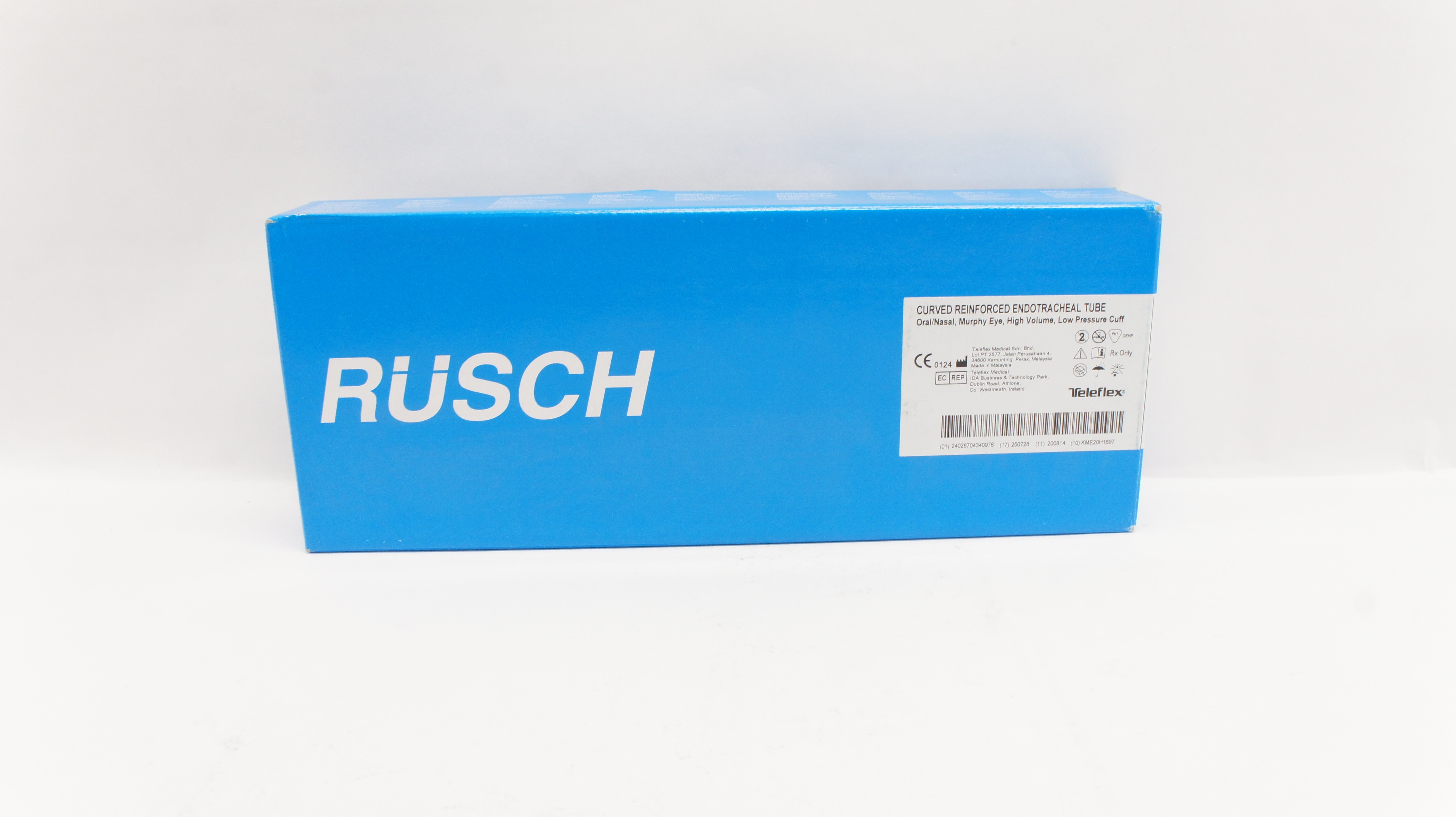 Teleflex 103902075 Rusch Curved Reinforced Endotracheal Tube Size 7.5mm-Box of 5