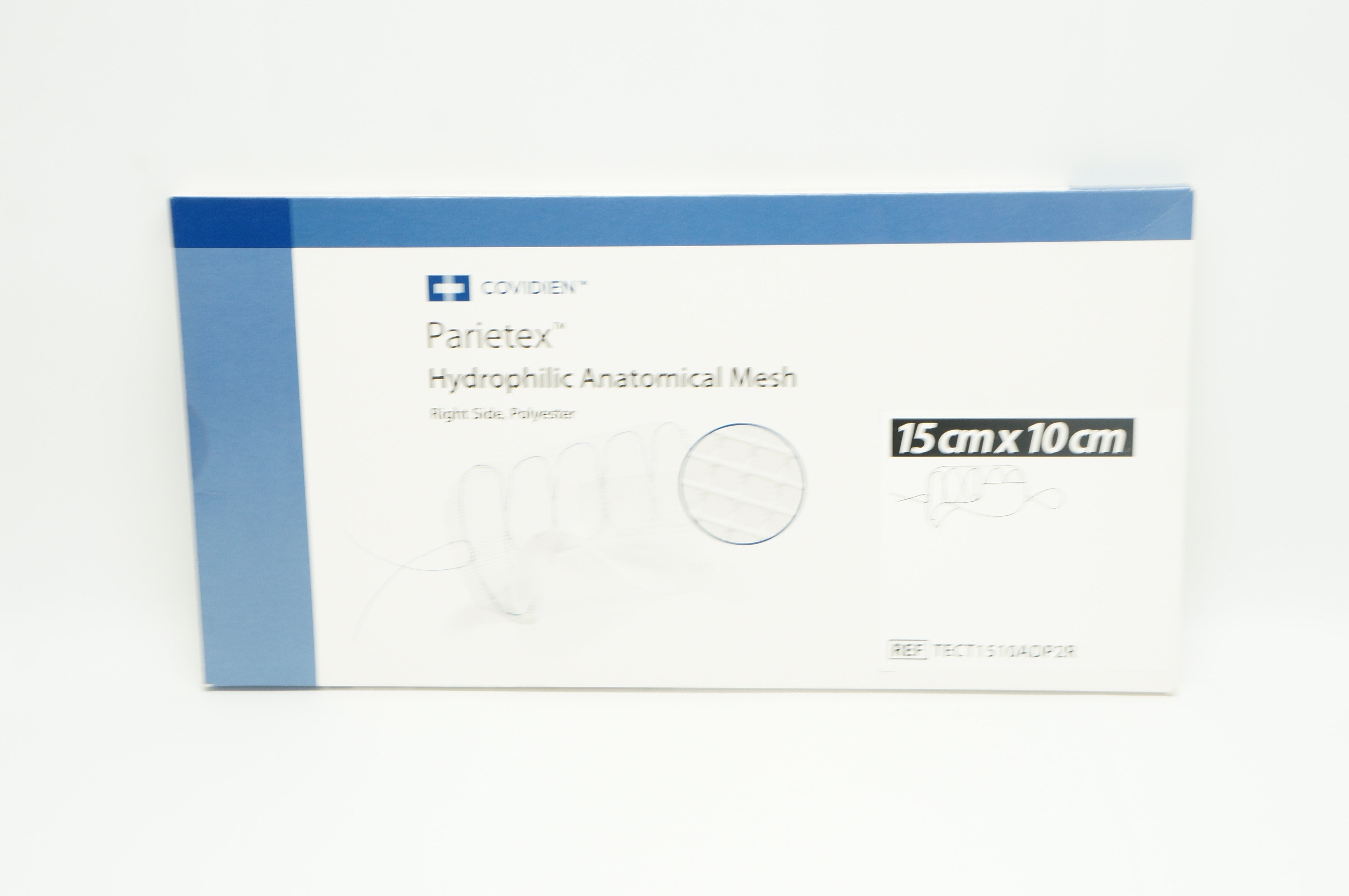Covidien TECT1510ADP2R Parietex Hydrophilic Mesh Right Side 15cm x 10cm