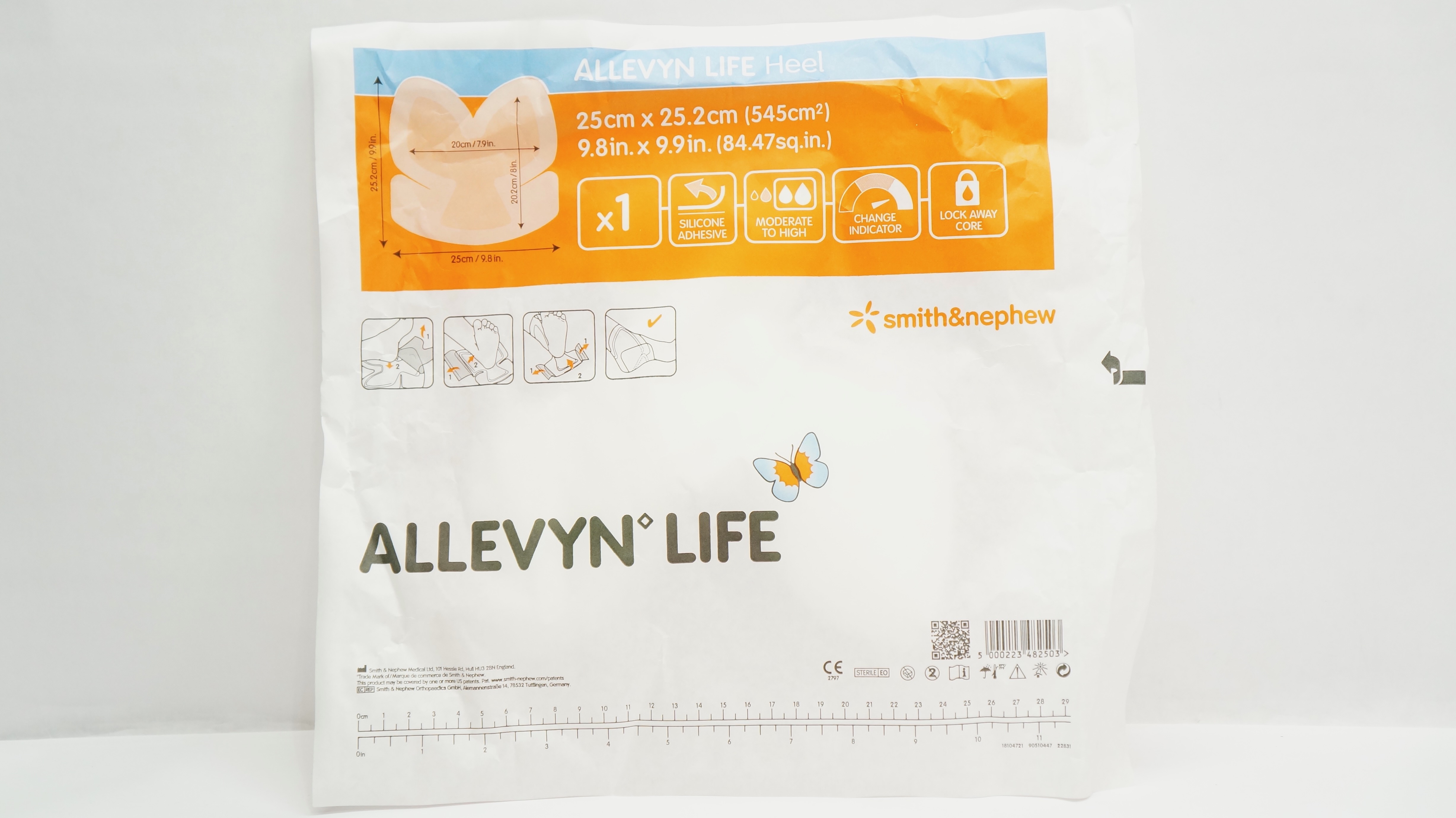 Smith&Nephew 66801304 Allevyn Life Heel Dressing 9.8inch x 9.9inch