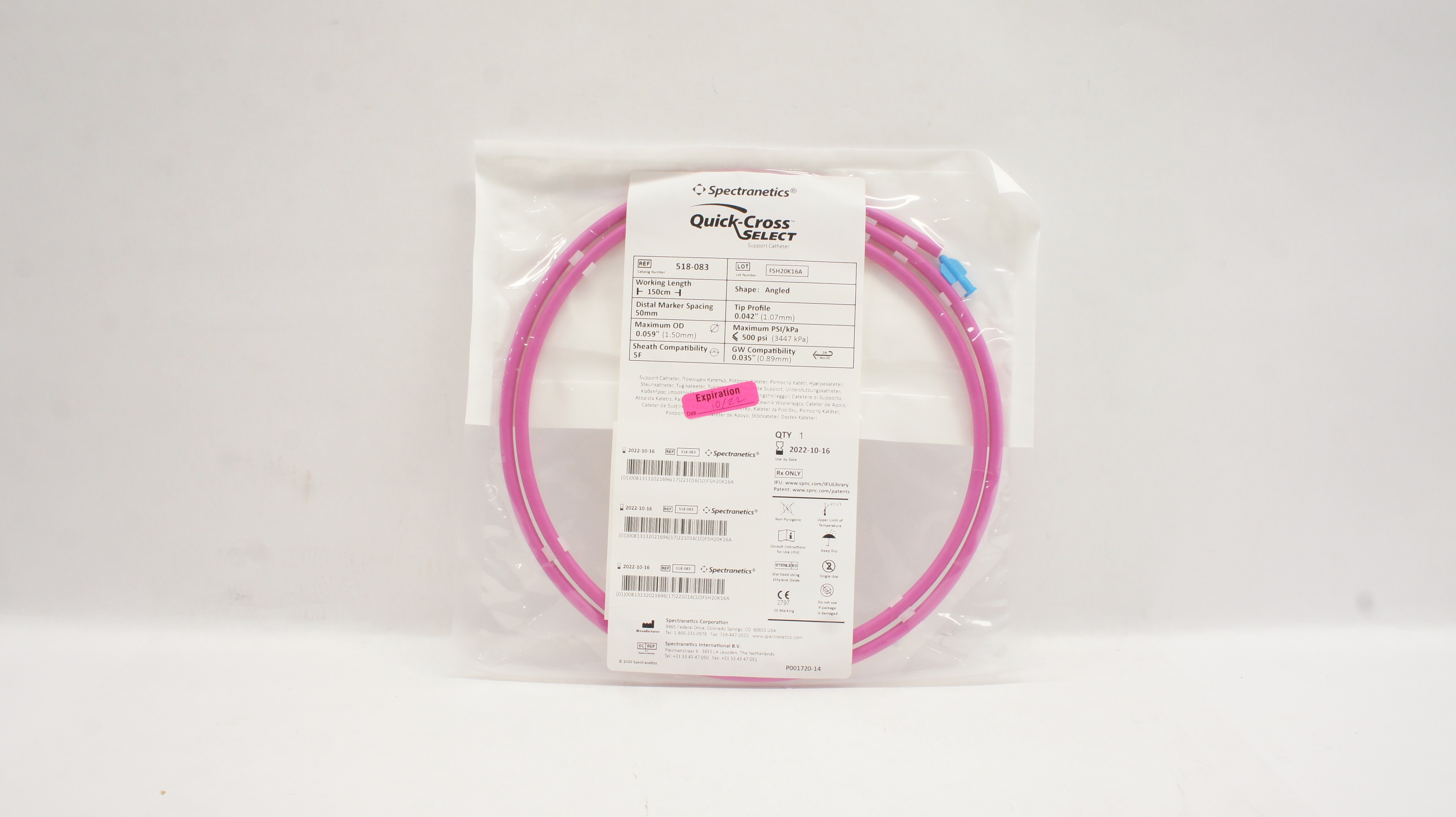 Spectranetics 518-083 Quick-Cross Select Support Catheter