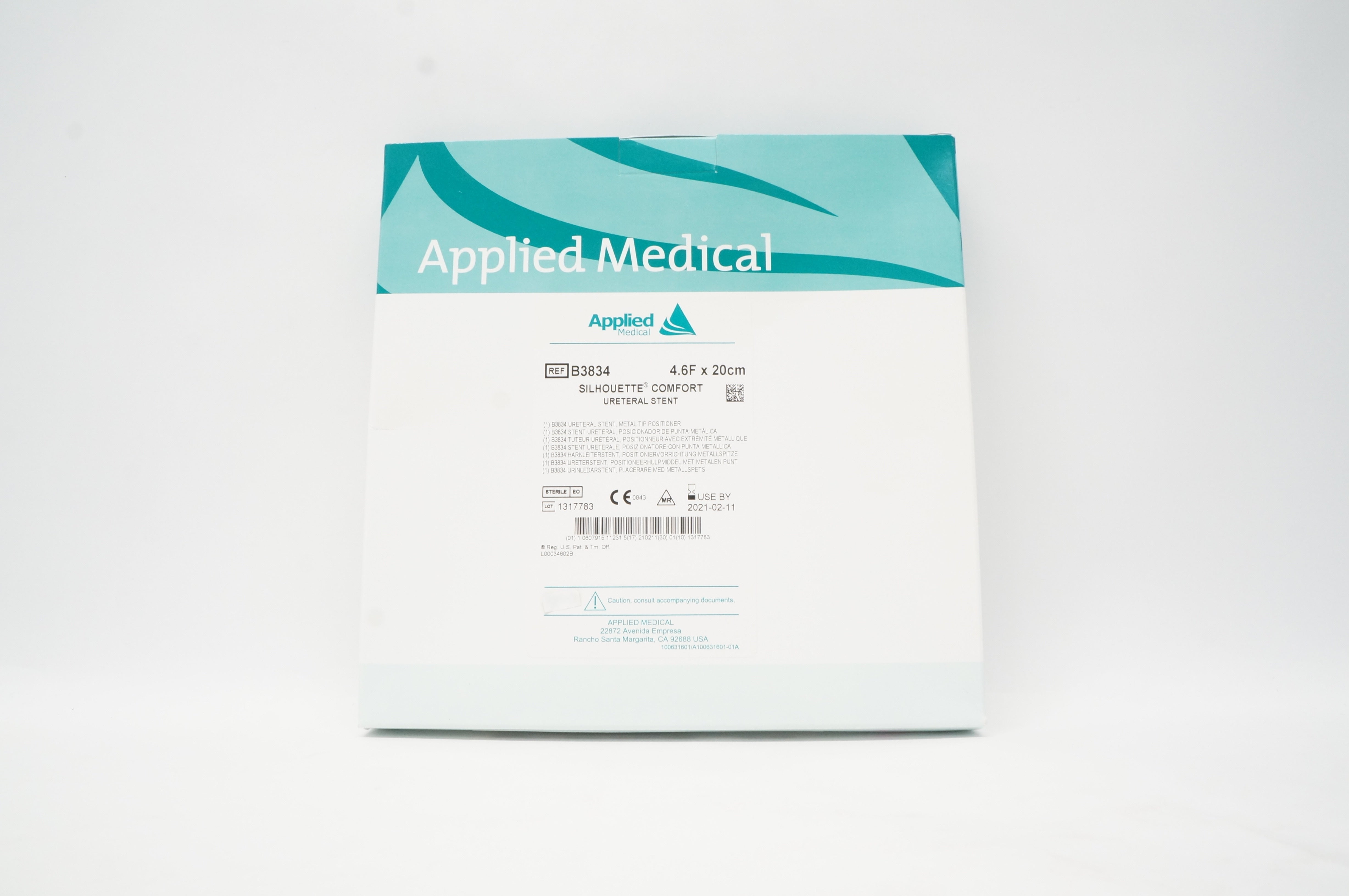 Applied Medical B3834 Silhouette Comfort Device Ureteral Stnt 4.6F x 20cm (x)
