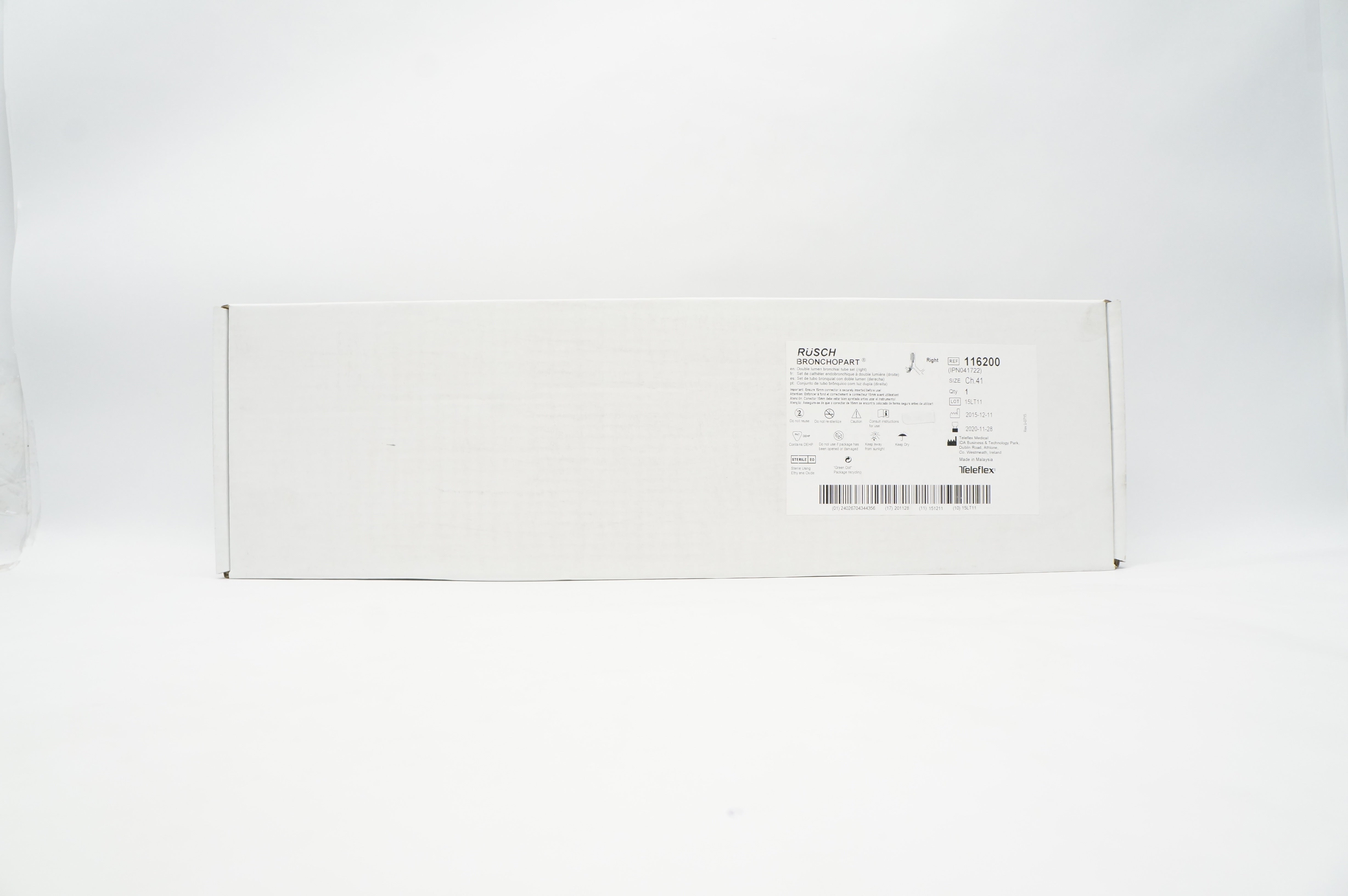 Rusch 116200 Teleflex Bronchopart Double Lumen Bronchial Tube Set Ch. 41 (x)