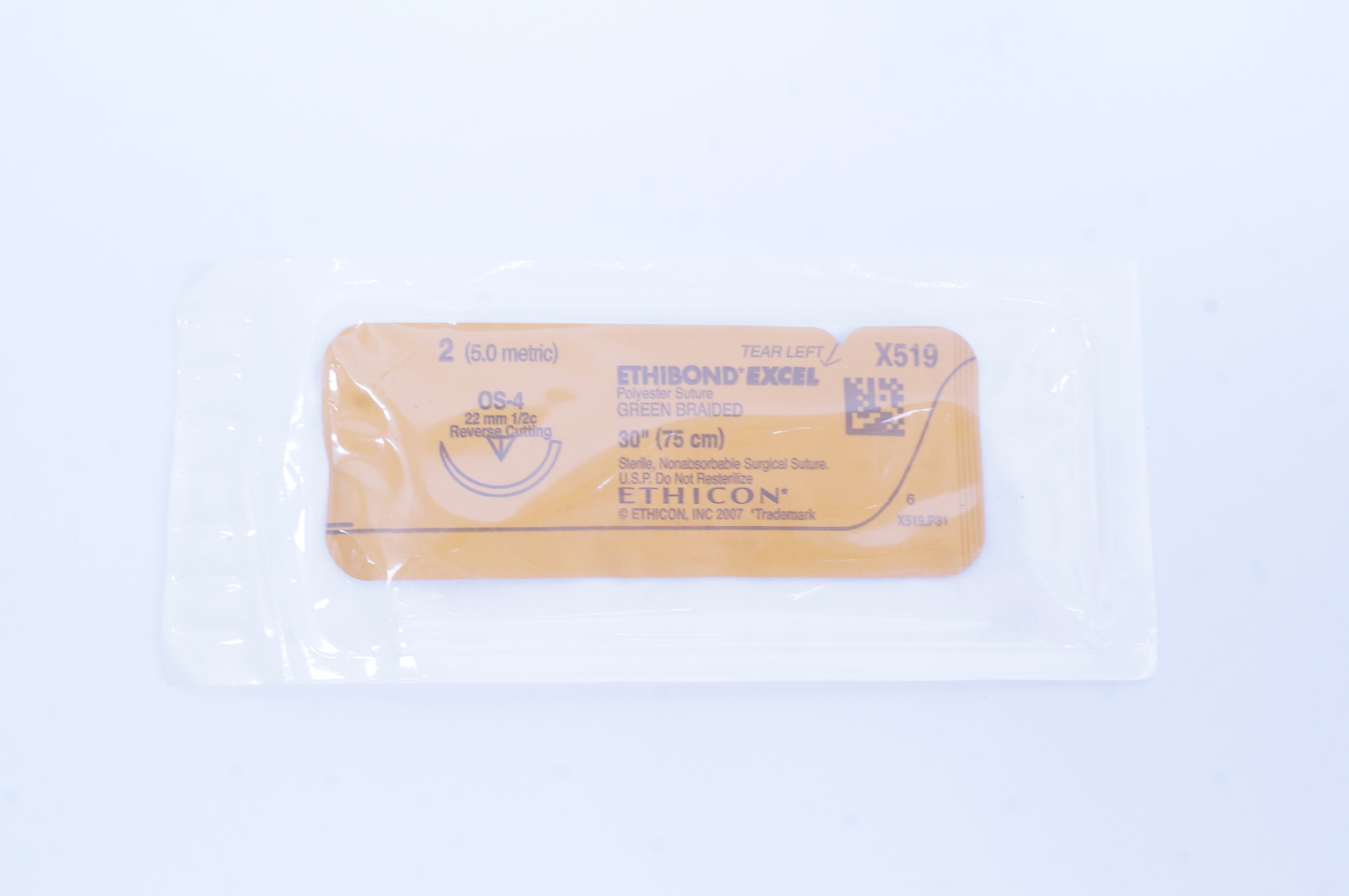 Ethicon X519 2 Ethibond Excel OS-4 22mm 1/2c Reverse Cutting 30 inch