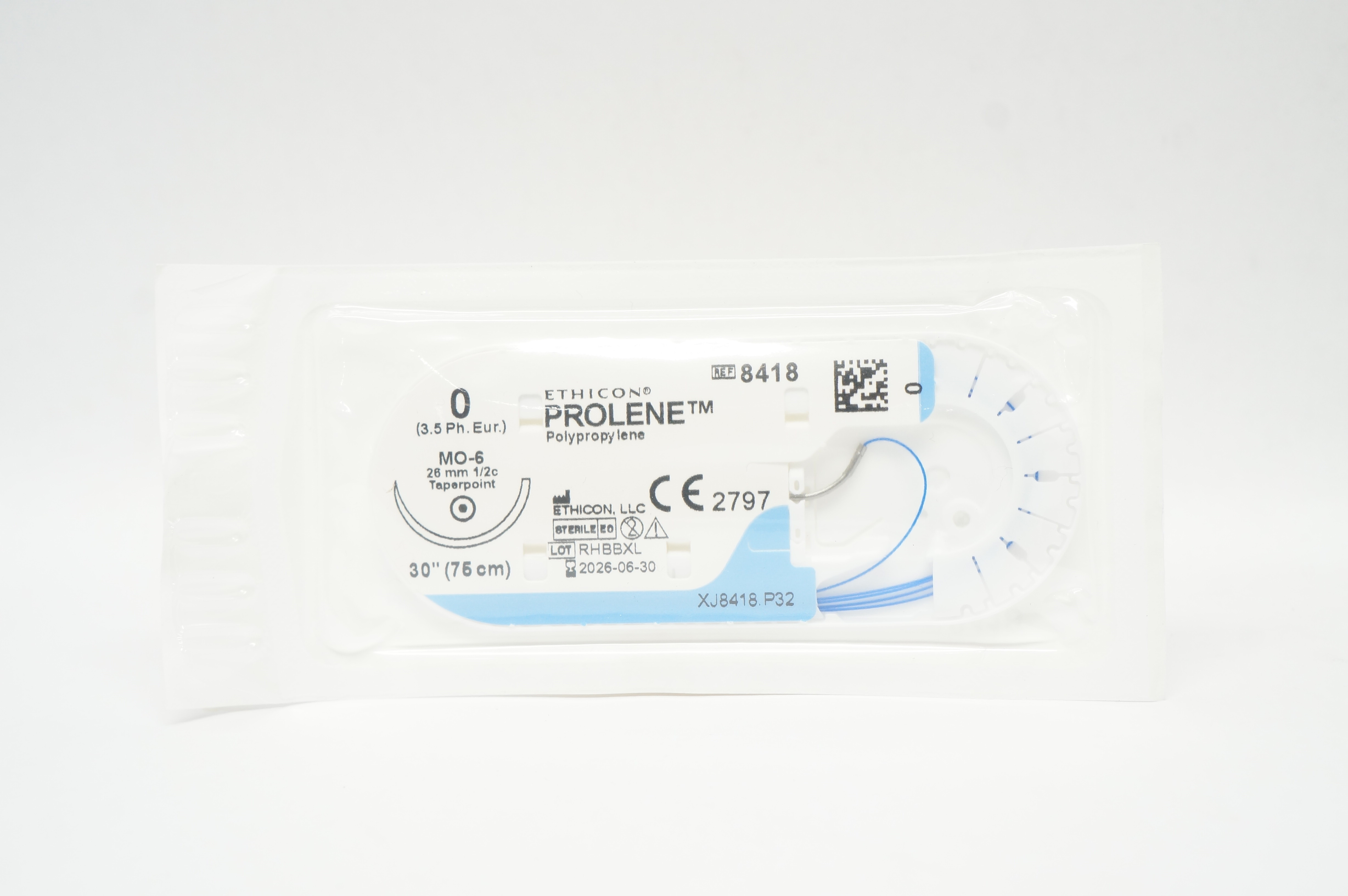 Ethicon 8418 0 PROLENE Polypropylene Stre MO-6, 26mm 1/2c Taperpoint, 30inch