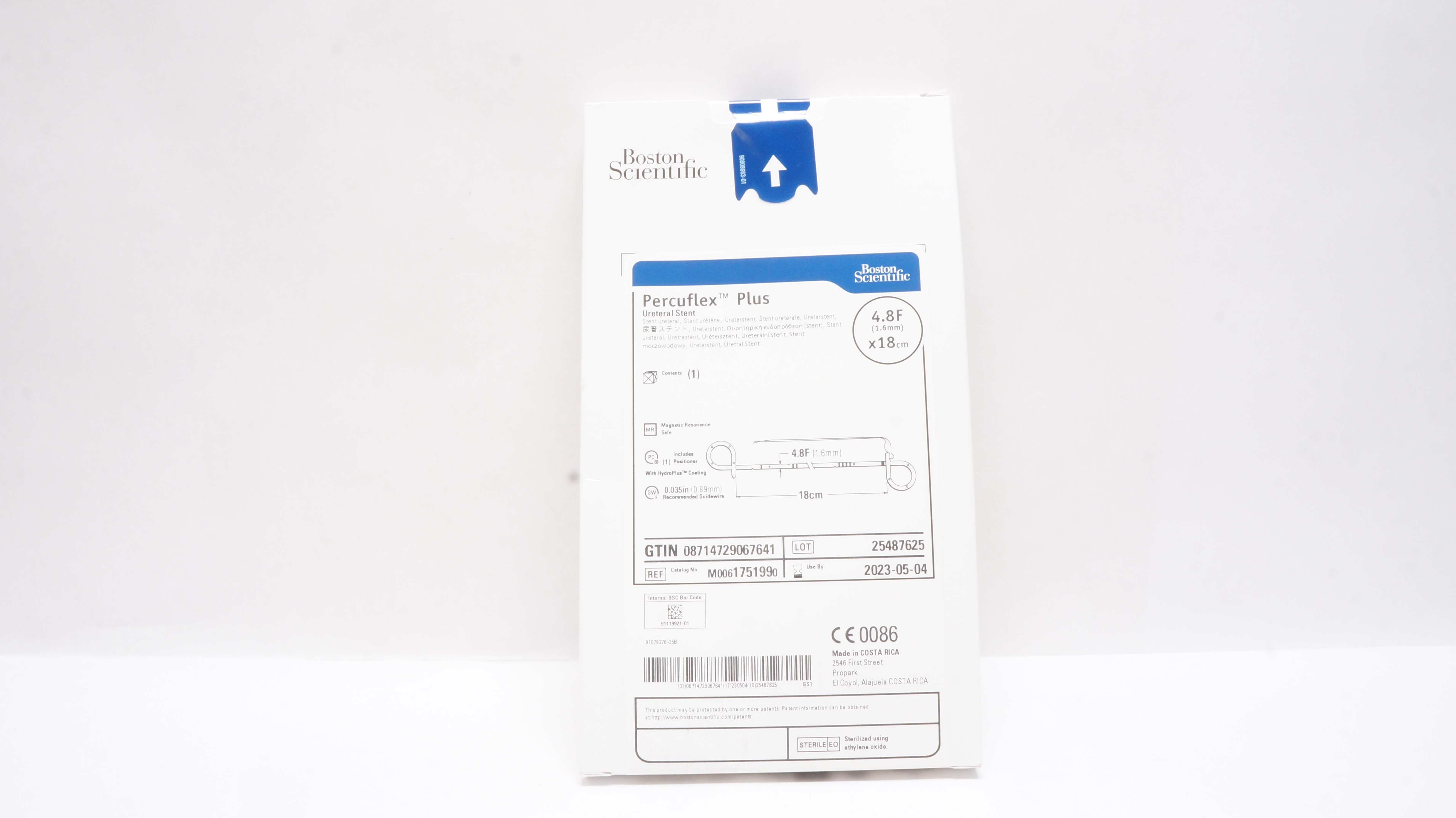 Boston Scientific M0061751990 Percuflex Plus Ureteral Stnt 4.8F x 18cm (x)