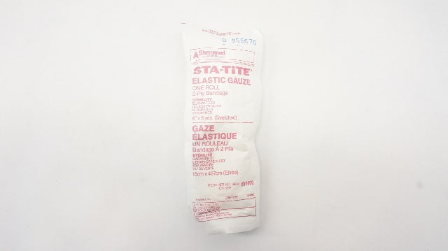 Sherwood Medical 8884661600 Sta-Tite Elastic Gauze 2-Ply Bandage 6inch x 5yds.