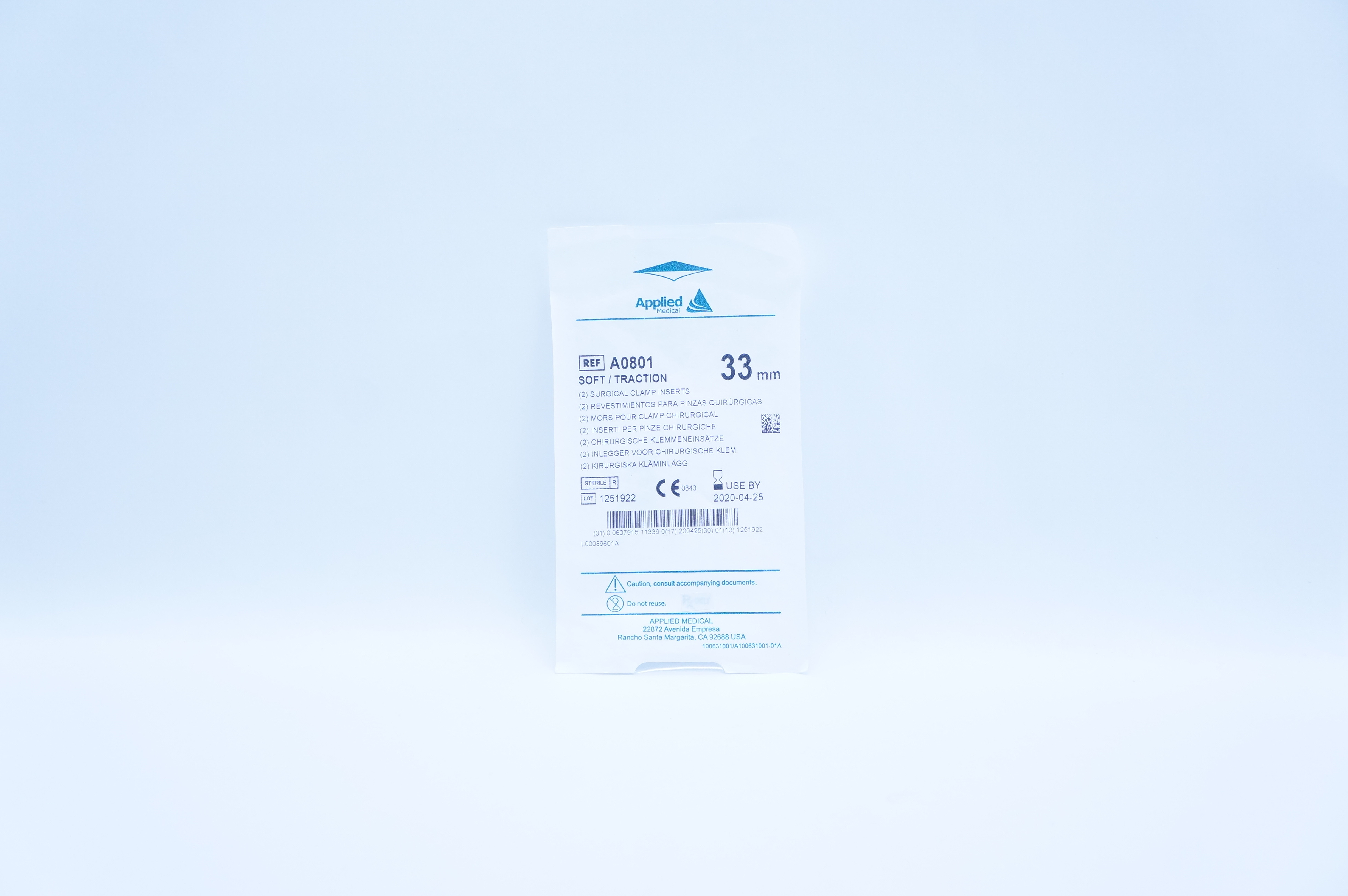Applied Medical A0801 Soft/Traction Surgical Clamp Inserts 33mm - Pack of 2(x)