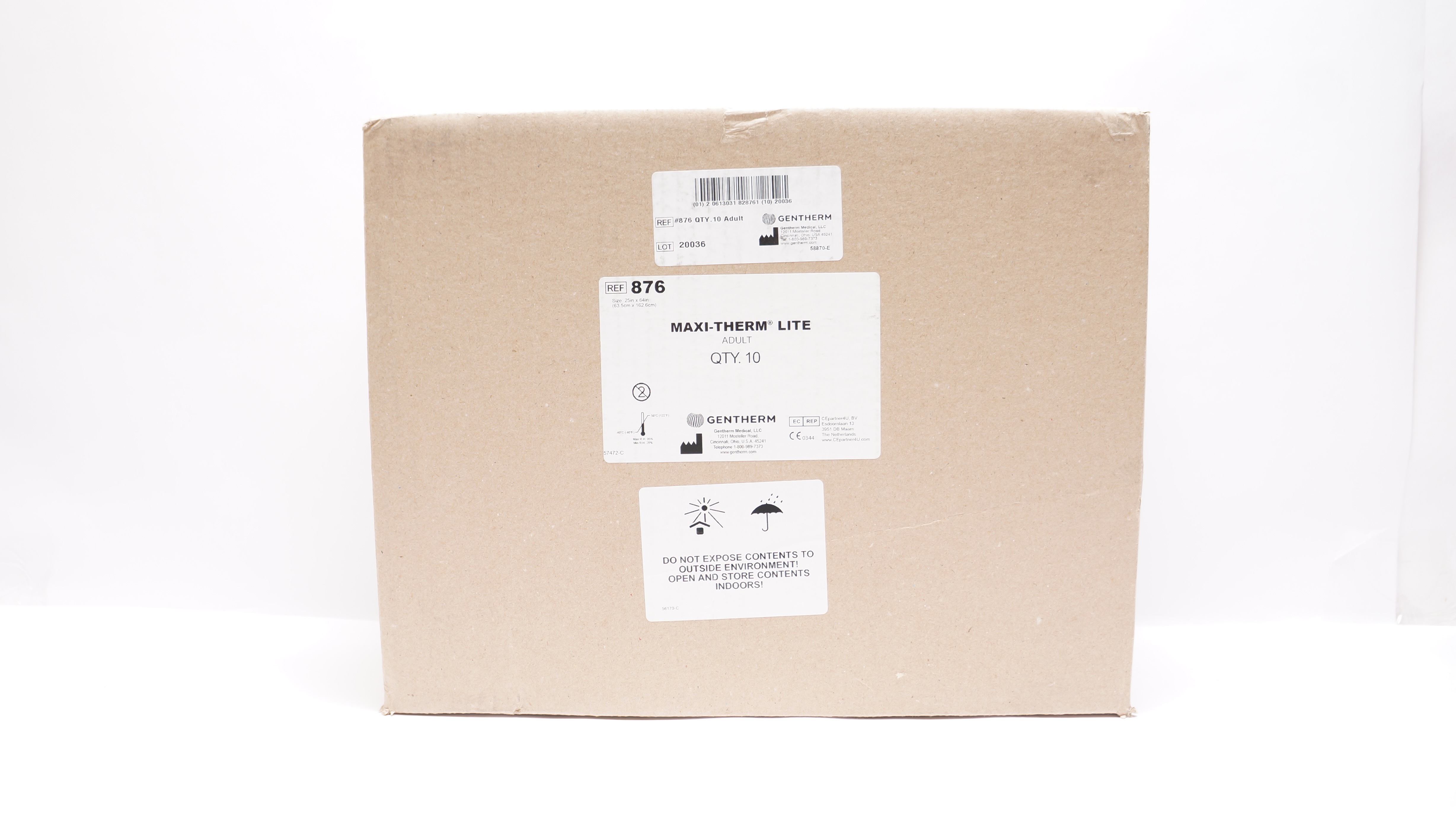 Gentherm 876 Maxi-Therm Lite Water Blanket, Adult 25inch x 64inch - Case of 10