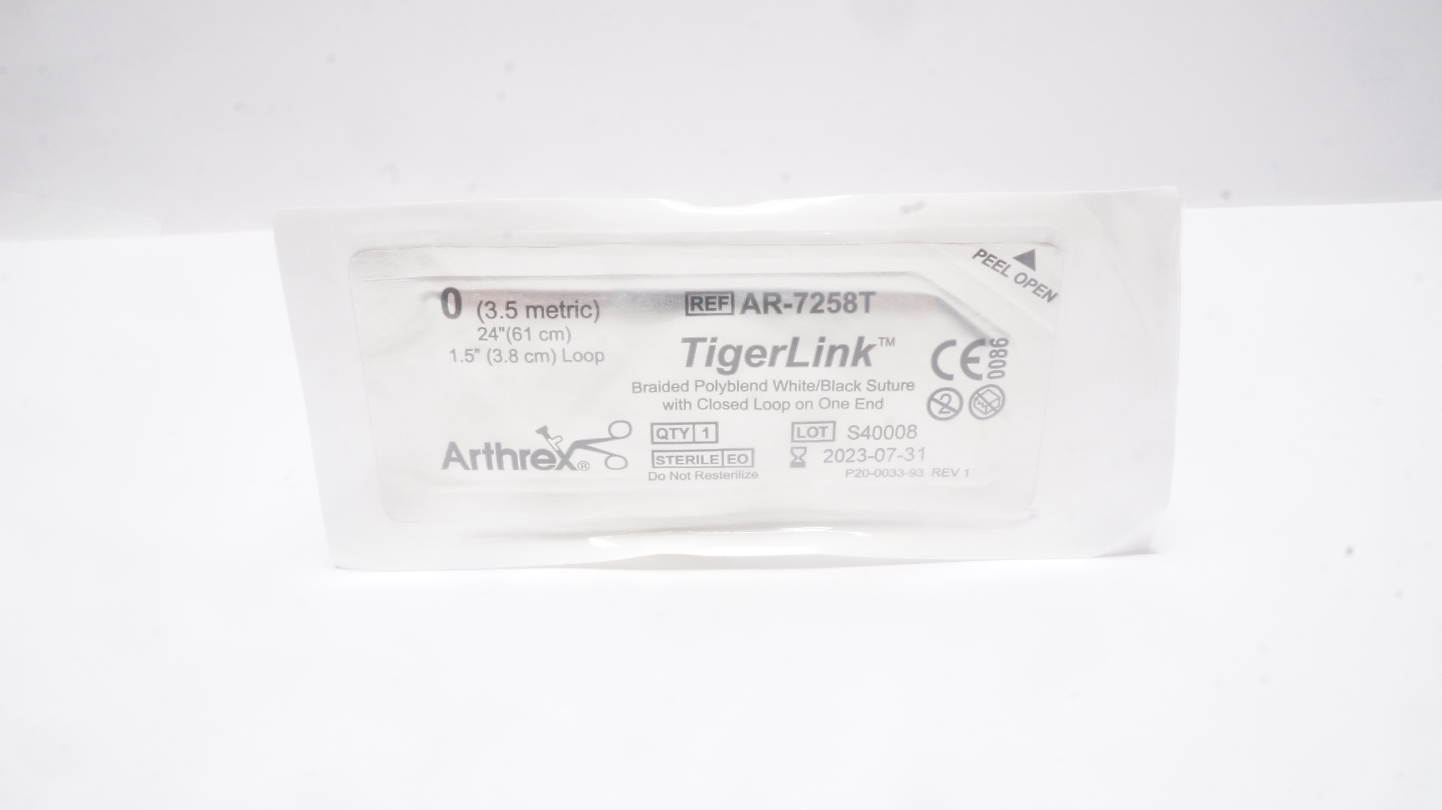 Arthrex AR-7258T 0 TigerLink Stre., TigerWire w/1.5in. Closed Loop at One End(x)