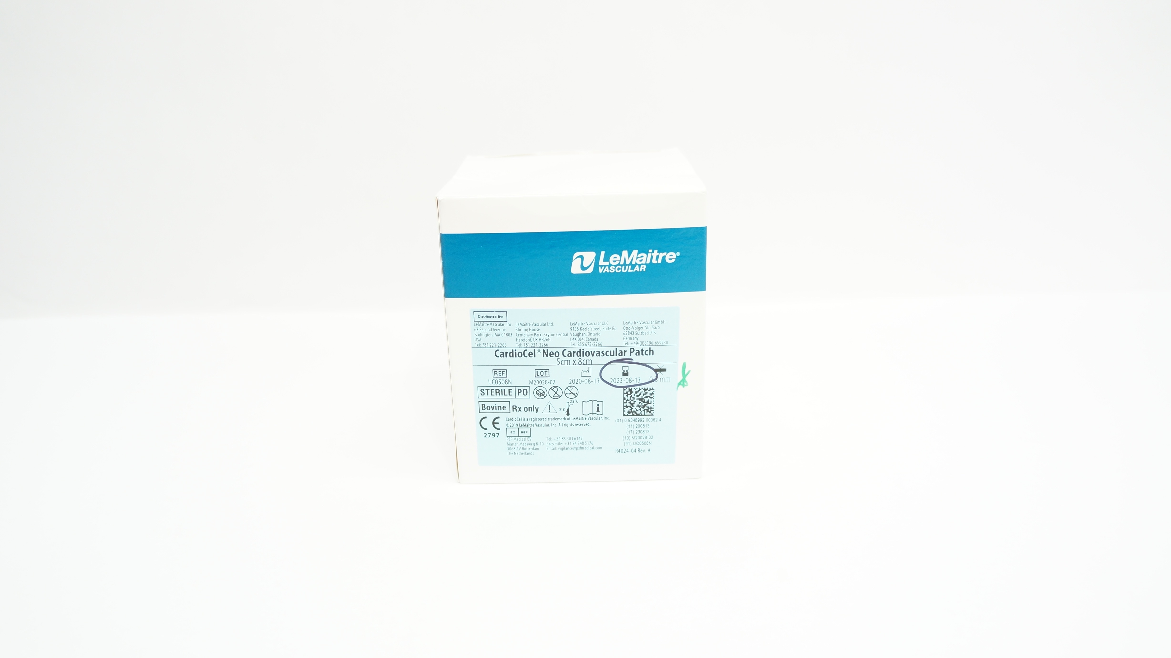 PSF Medical UC0508N LeMaitre CardioCel Neo Cardiovascular Patch 5cm x 8cm  (x)