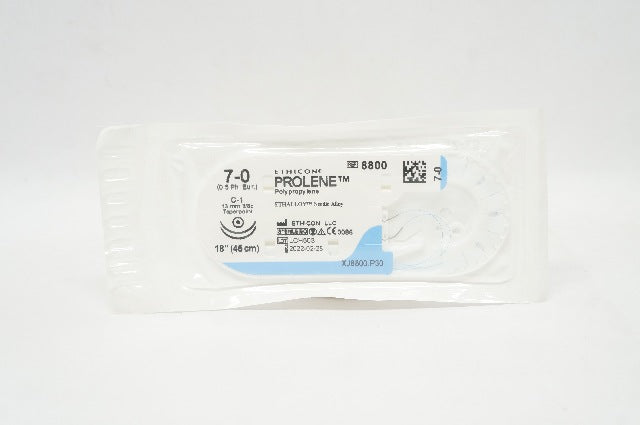 Ethicon 8800 7-0 Prolene Polypropylene Stre C-1 13mm 3/8c Taperpoint, 18inch (x)