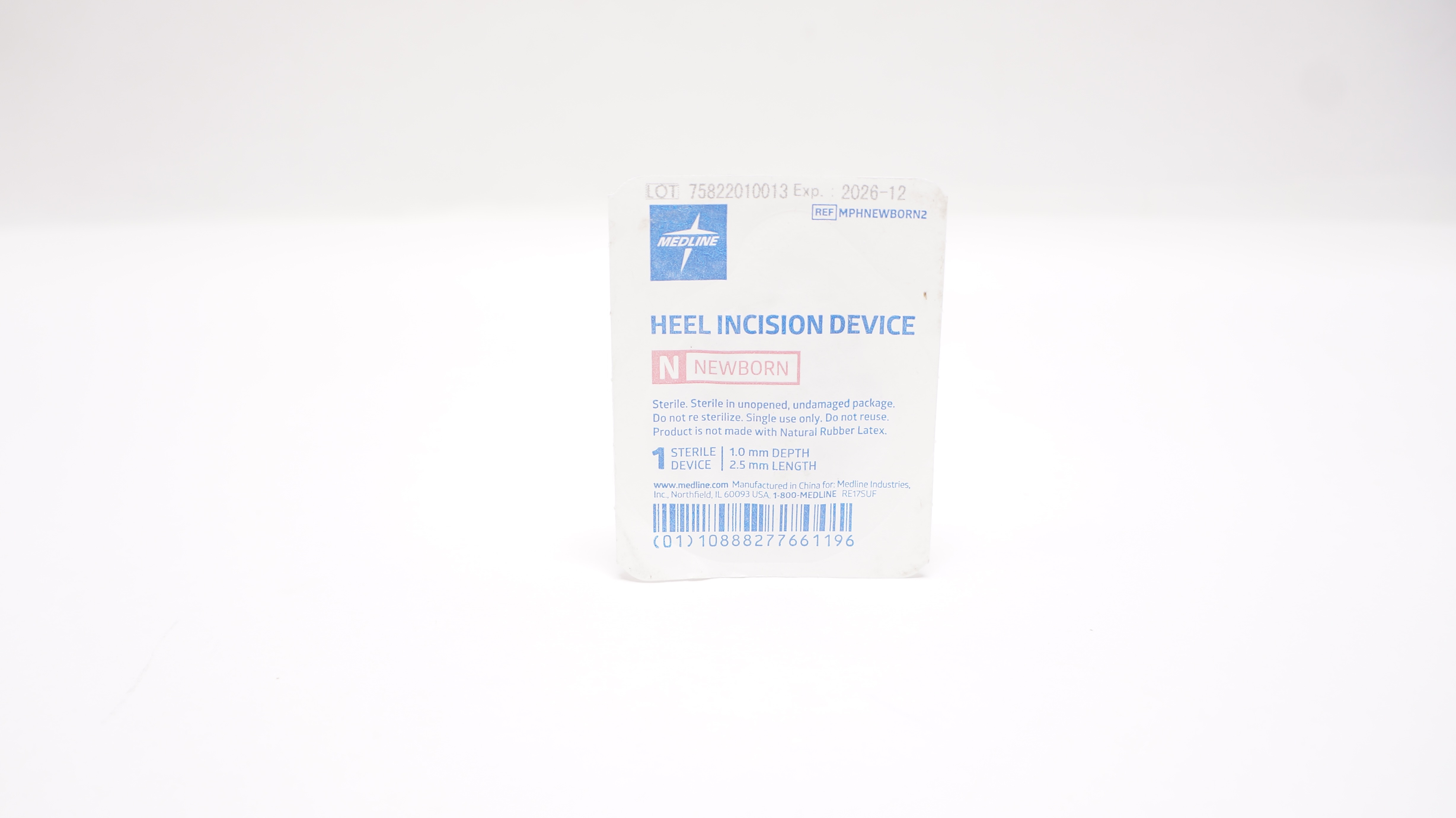 Medline MPHNEWBORN2 Heel Incision Device Newborn 1.0mm Depth, 2.5mm Length
