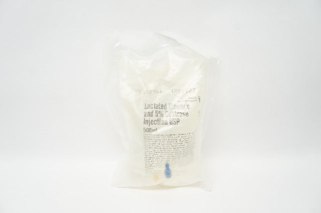 Baxter 2B2073 Lactated Ringer's and 5% Dextrose Injection USP 500mL