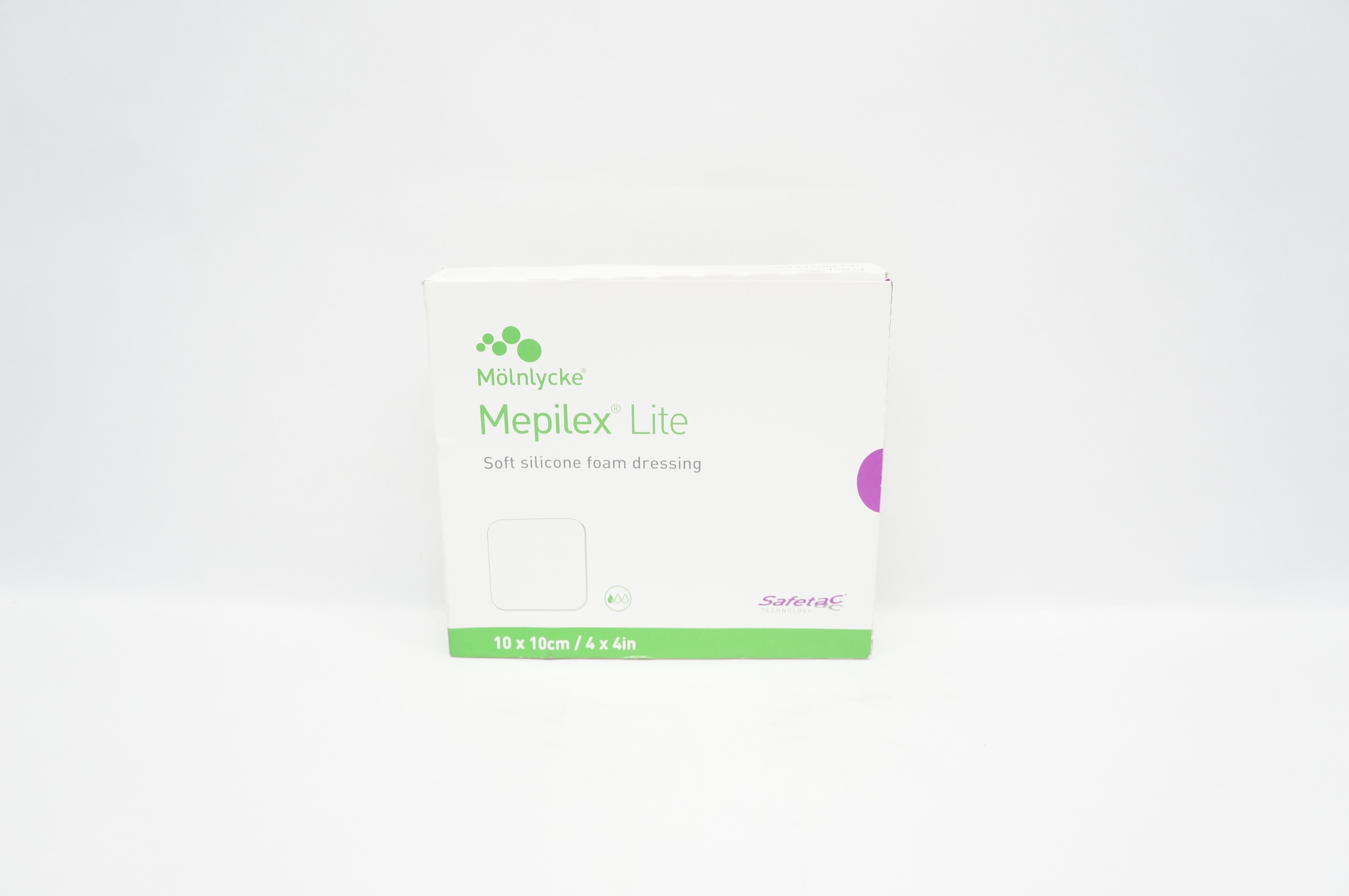 Molnlycke 284190 Mepilex Lite Soft Silicone Foam Dressing 4 x 4inch - Box of 5