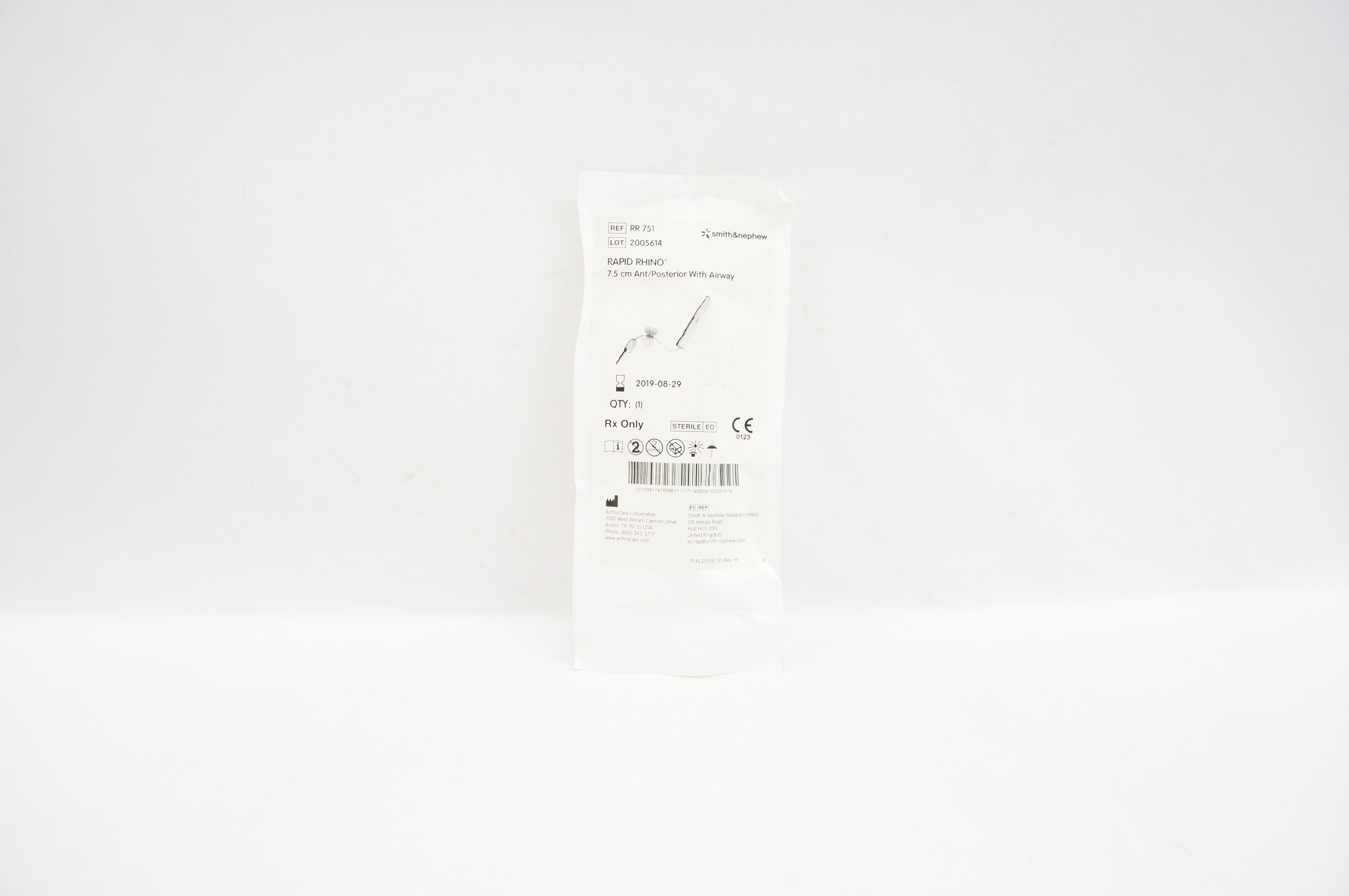 Smith&Nephew RR751 Rapid Rhino 7.5cm Ant/Posterior With Airway (x)