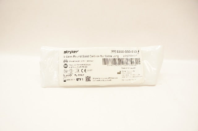 Stryker 5300-030-513 Round Solid Carbide Bur Extra Long 5.0mm