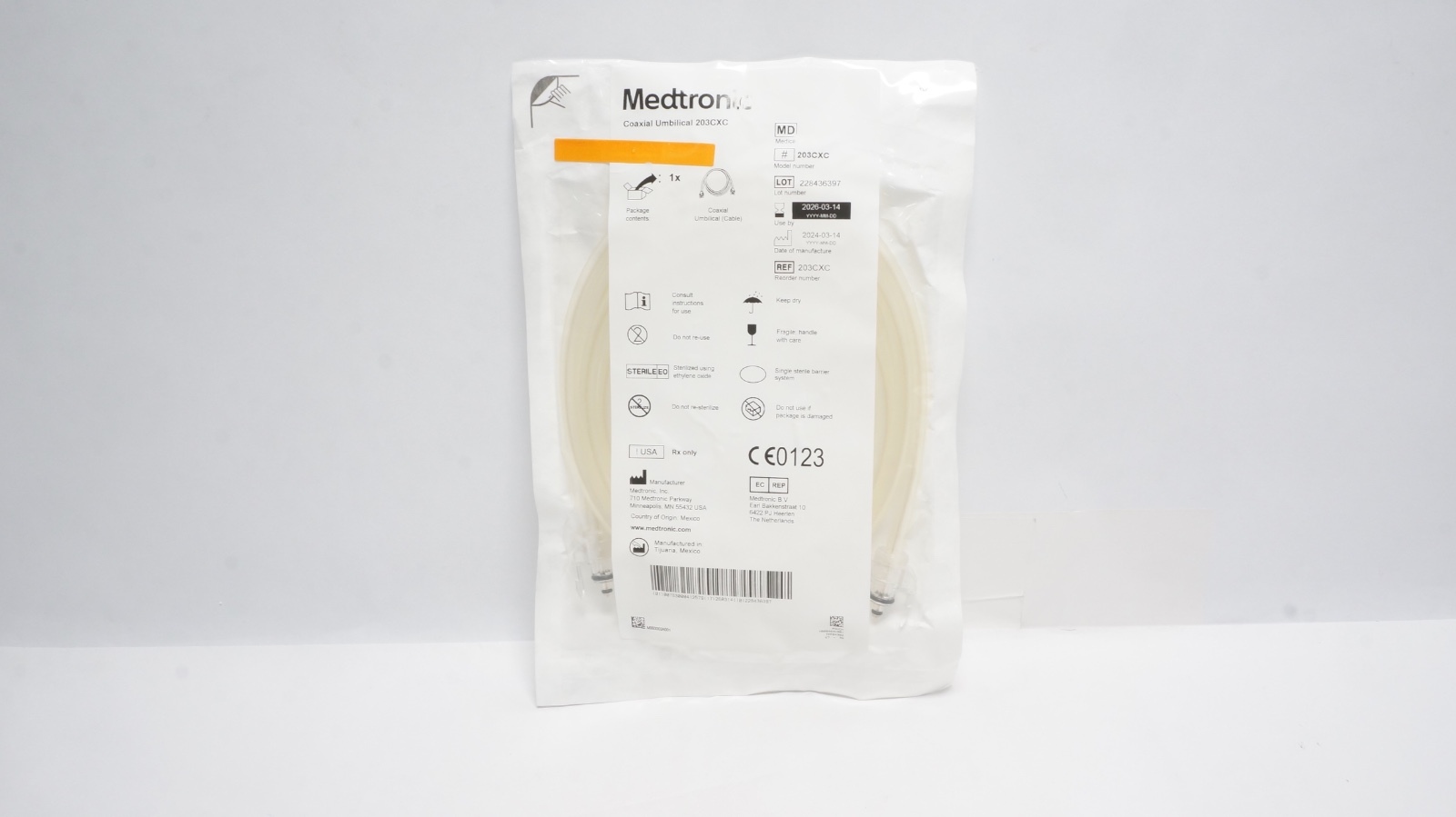 Medtronic 203CXC Coaxial Umbilical Catheter Sterile Single-Use