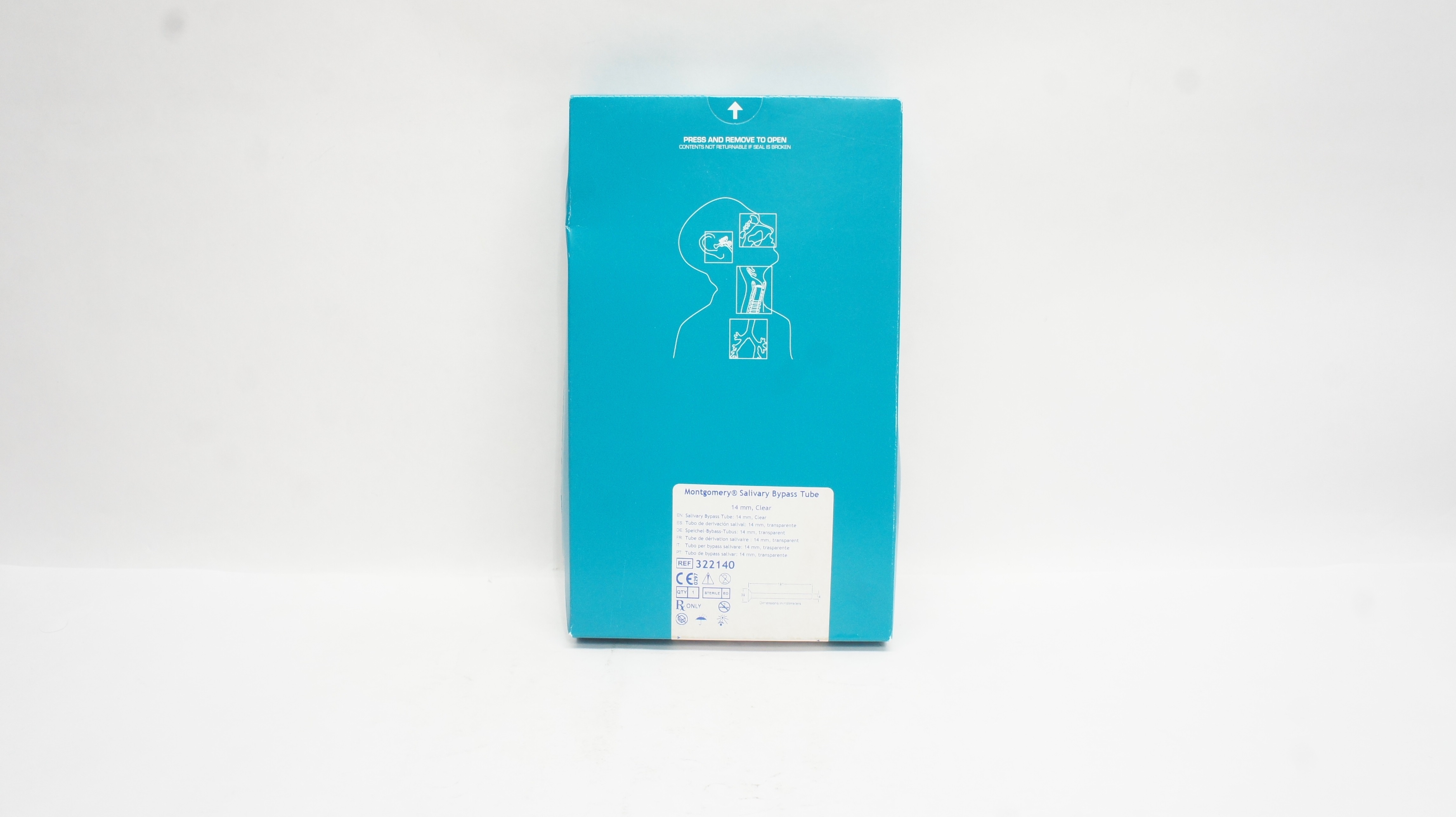 Boston Medical Products 322140 Montgomery Salivary Bypass Tube, Clear 14mm (x)