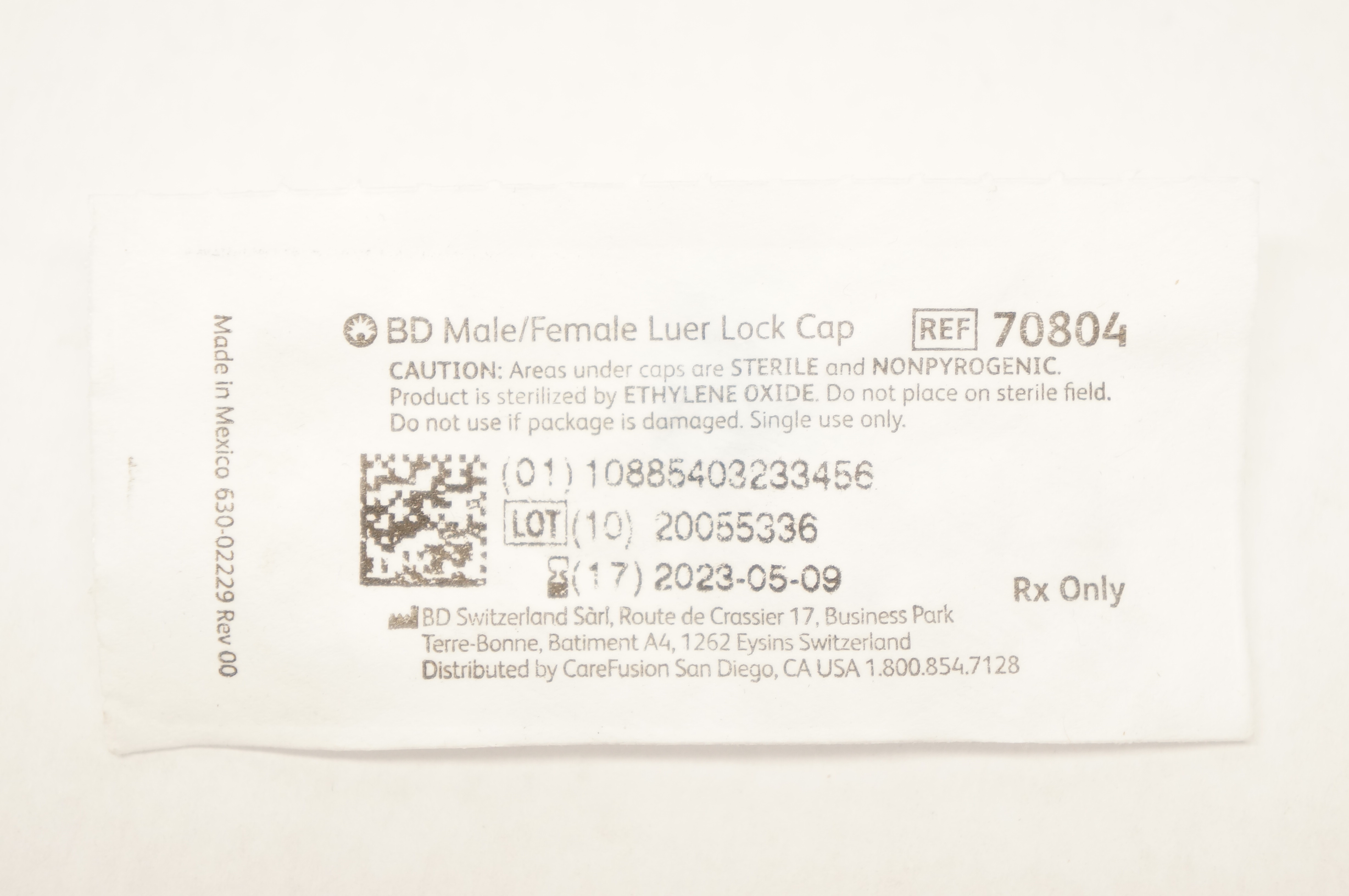 BD 70804 Male/Female Luer Lock Cap
