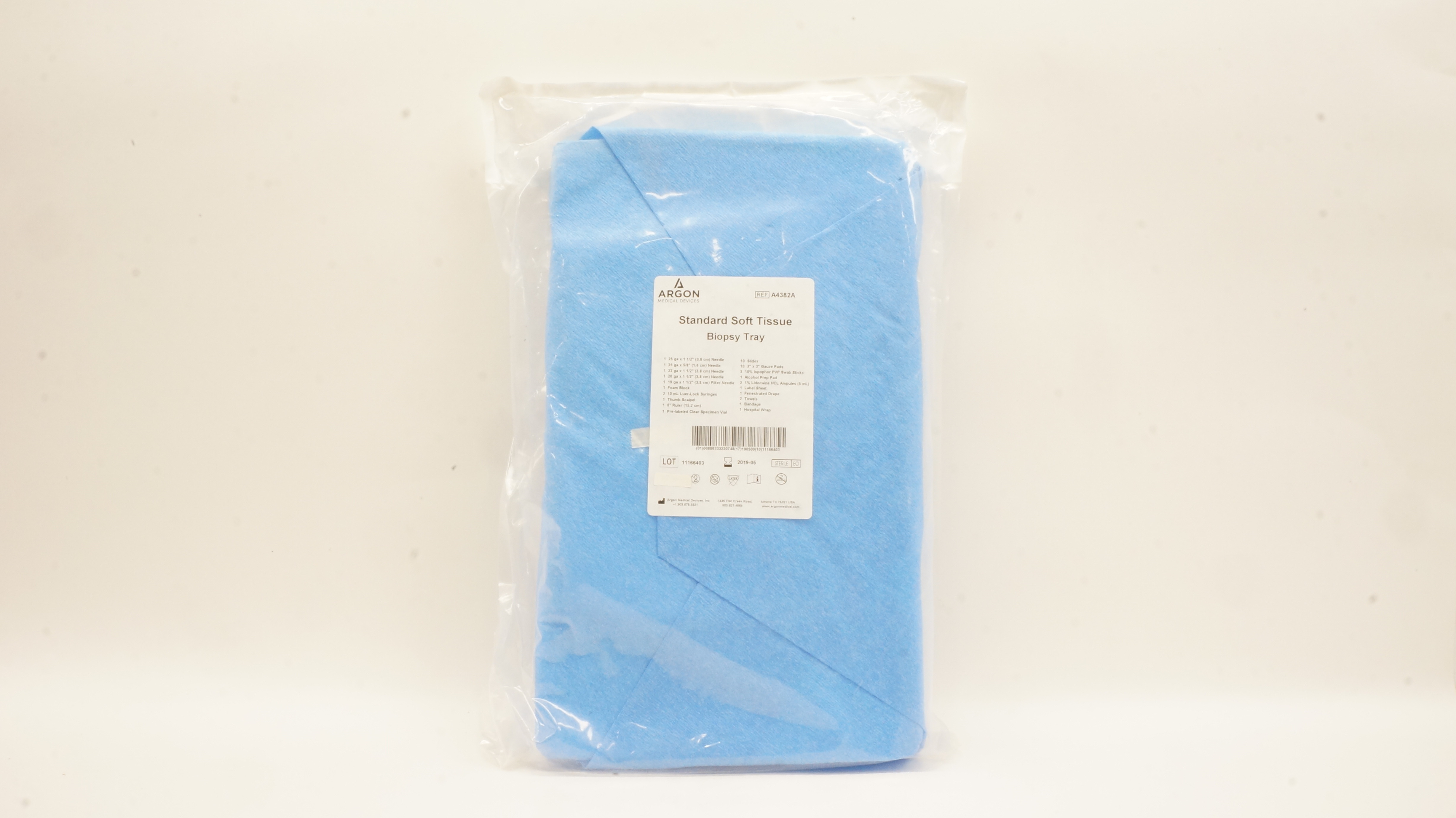 Argon A4382A Standard Soft Tissue Biopsy Tray (x)