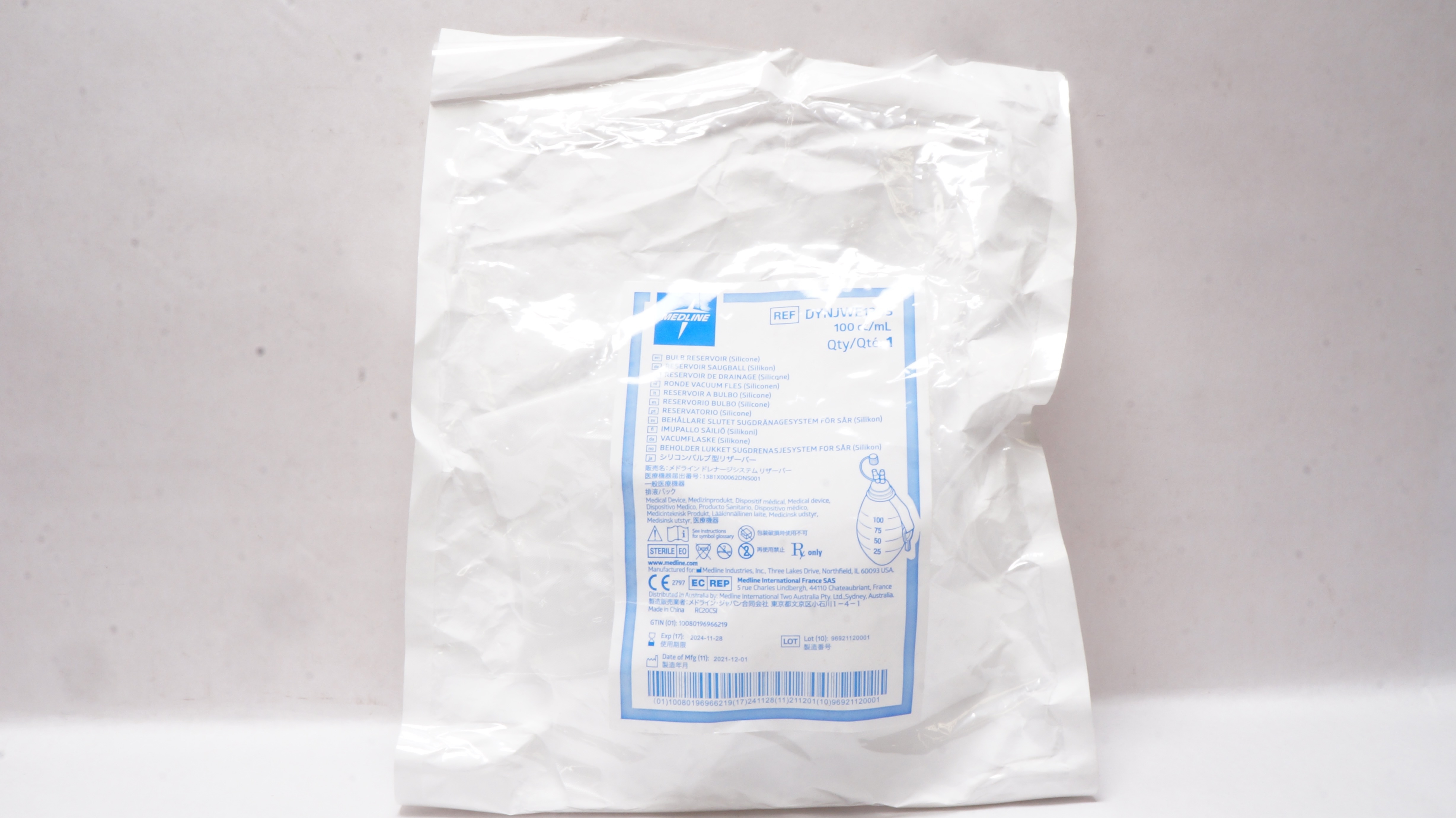 Medline DYNJWE1305 100cc/ml Bulb Reservoir