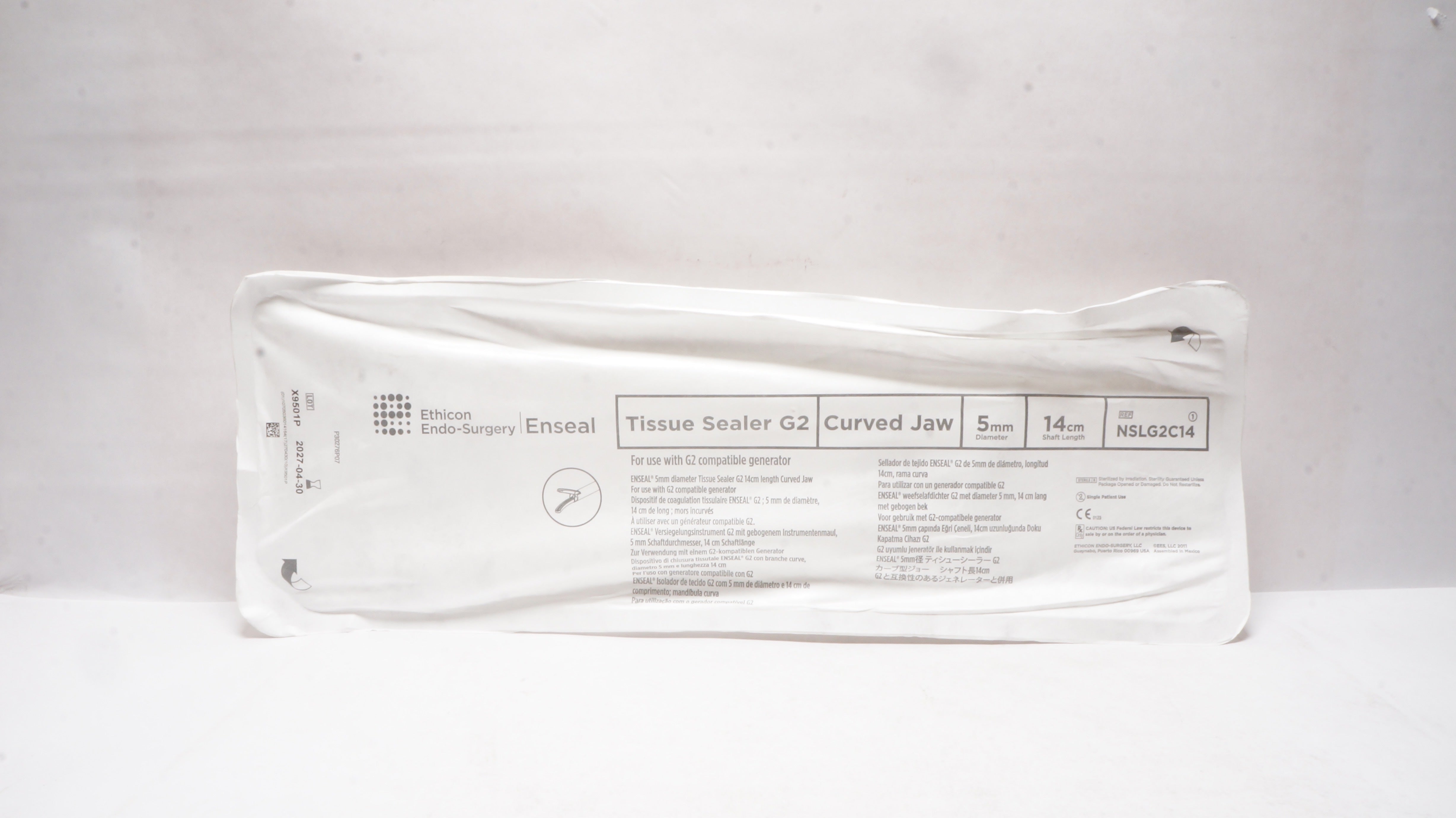 Ethicon NSLG2C14 Enseal Tissue Sealer G2, Curved Jaw, 5mm x 14cm
