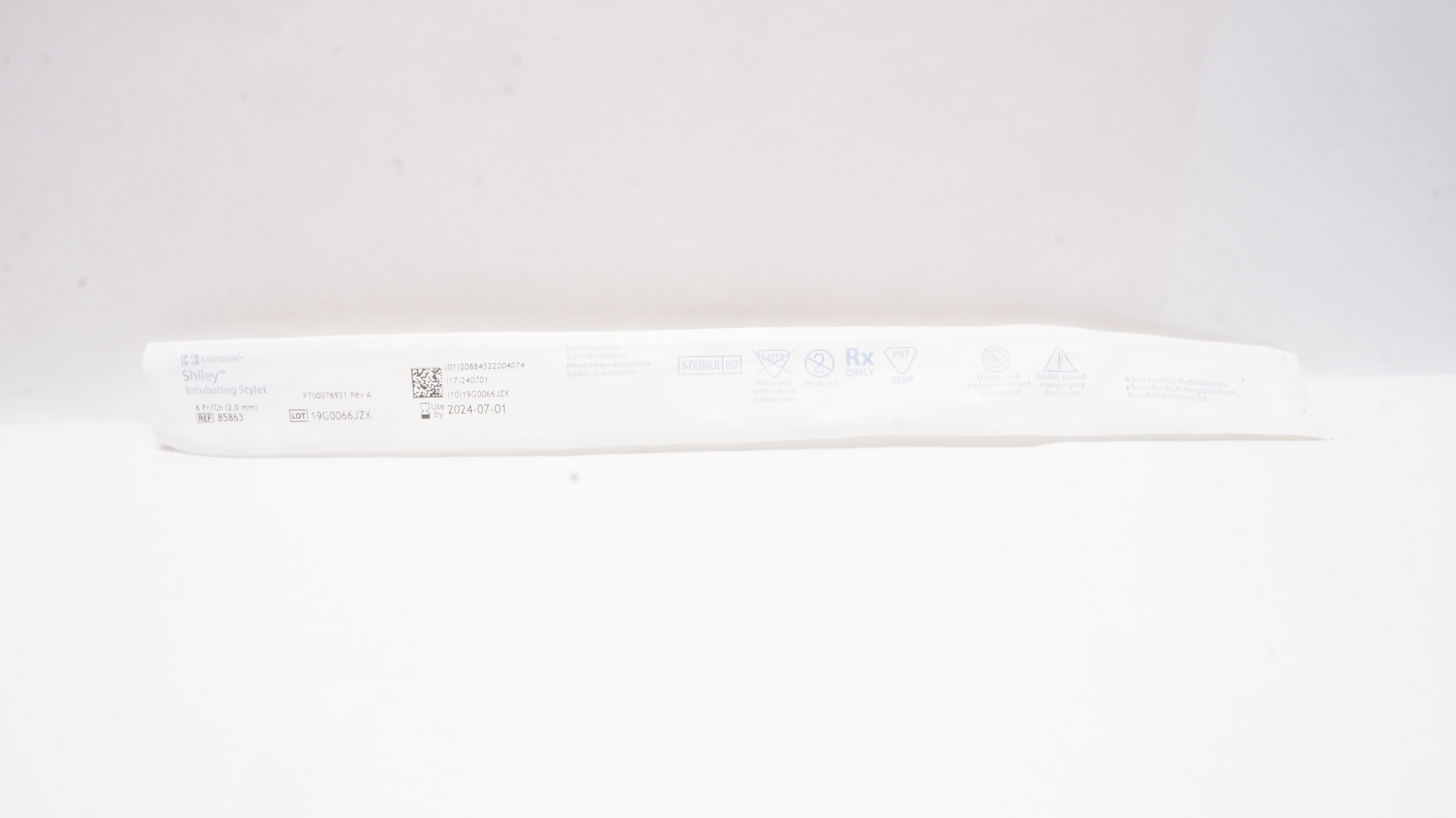 Covidien 85863 Shiley Intubating Stylet 6Fr/Ch