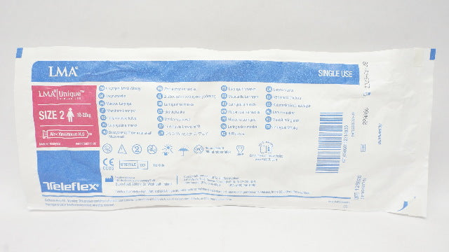 Teleflex 128020 Unique Laryngeal Mask Airway Size 2, 10-20kg, Air<10ml/60cm H2O