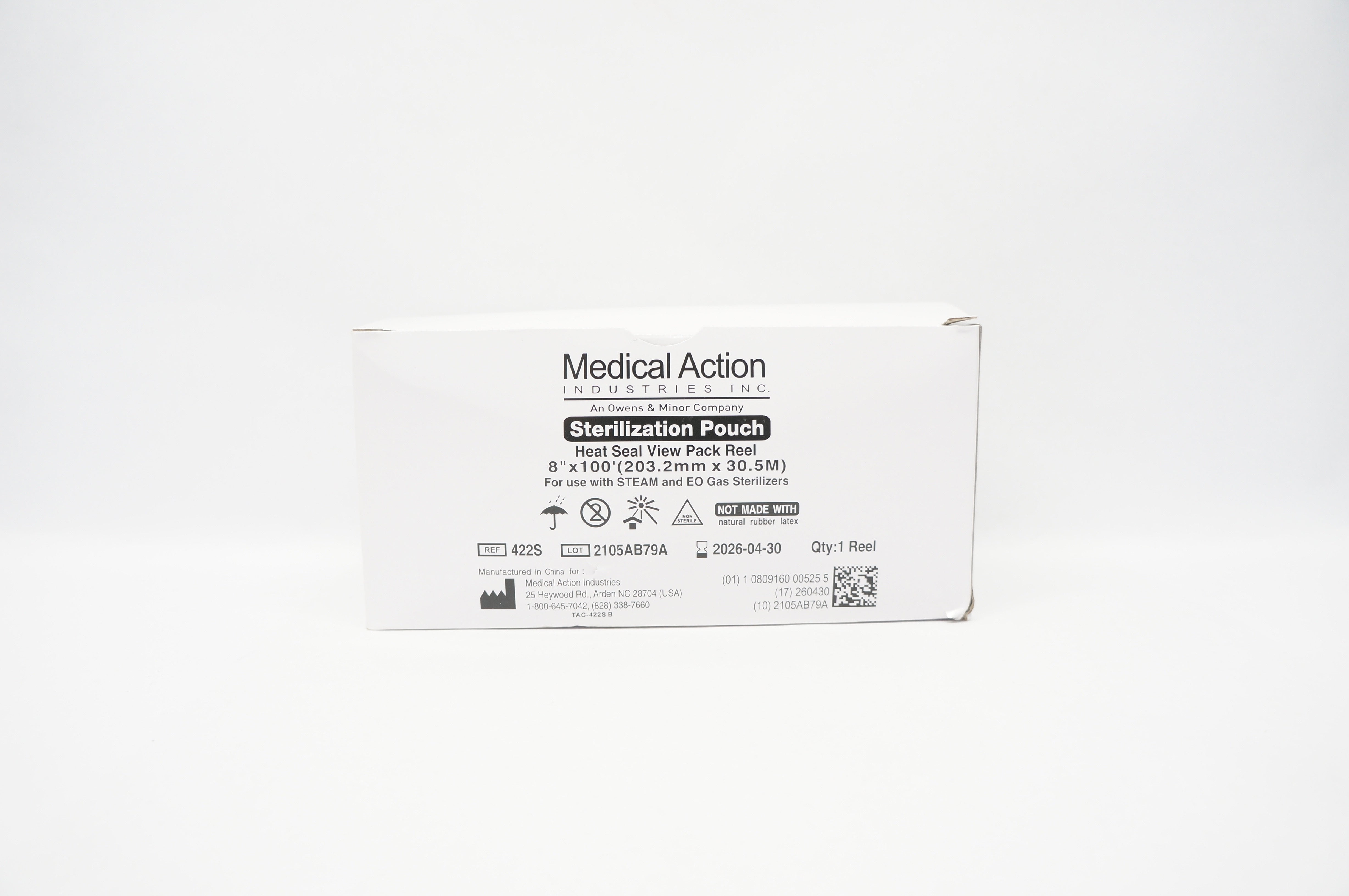 Medical Action 422S Sterilization Pouch 8inch x 100ft.