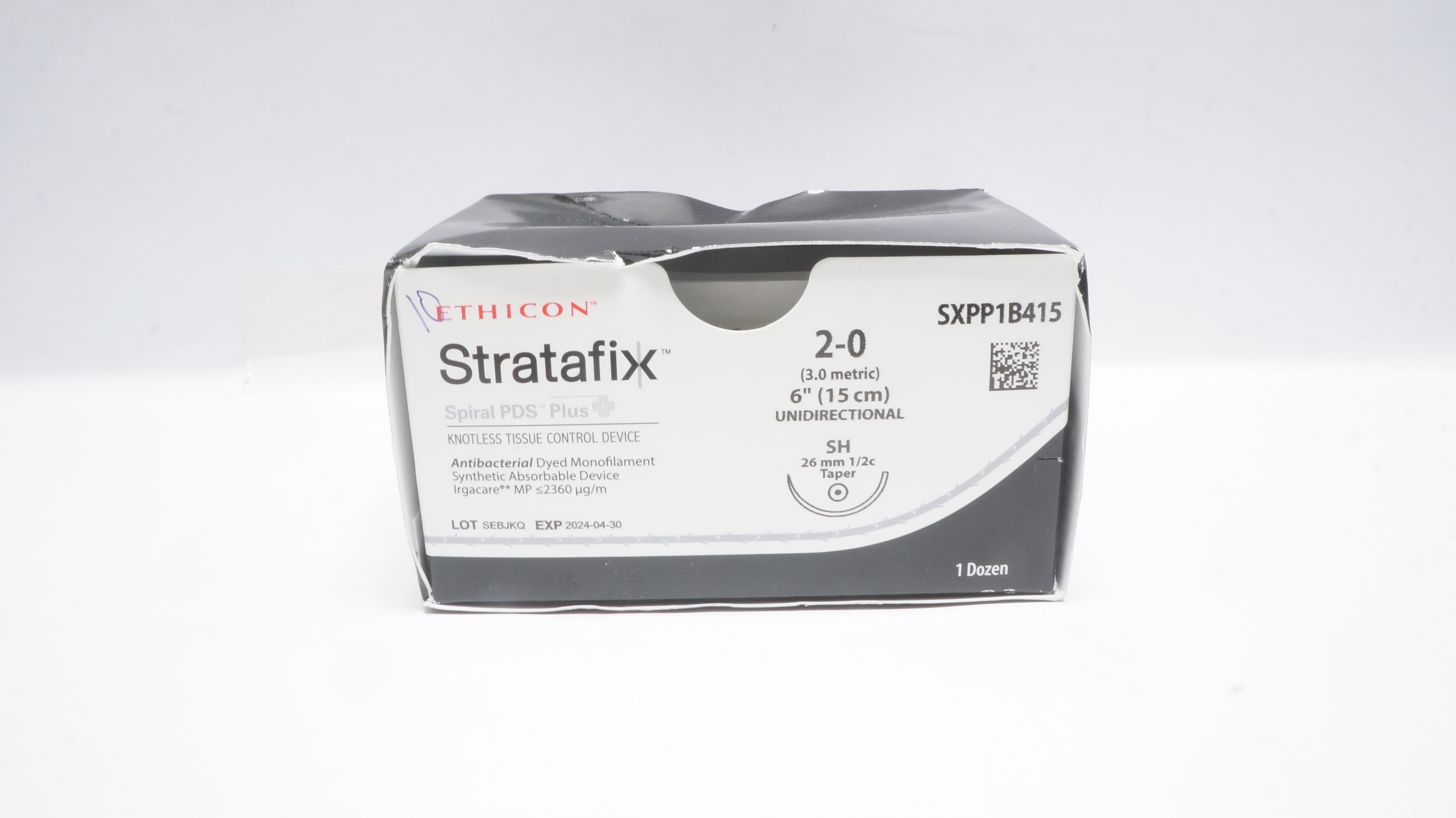 Ethicon SXPP1B415 2-0 Stratafix Stre SH 26mm 1/2c Taper, 6inch (x) - Box of 10