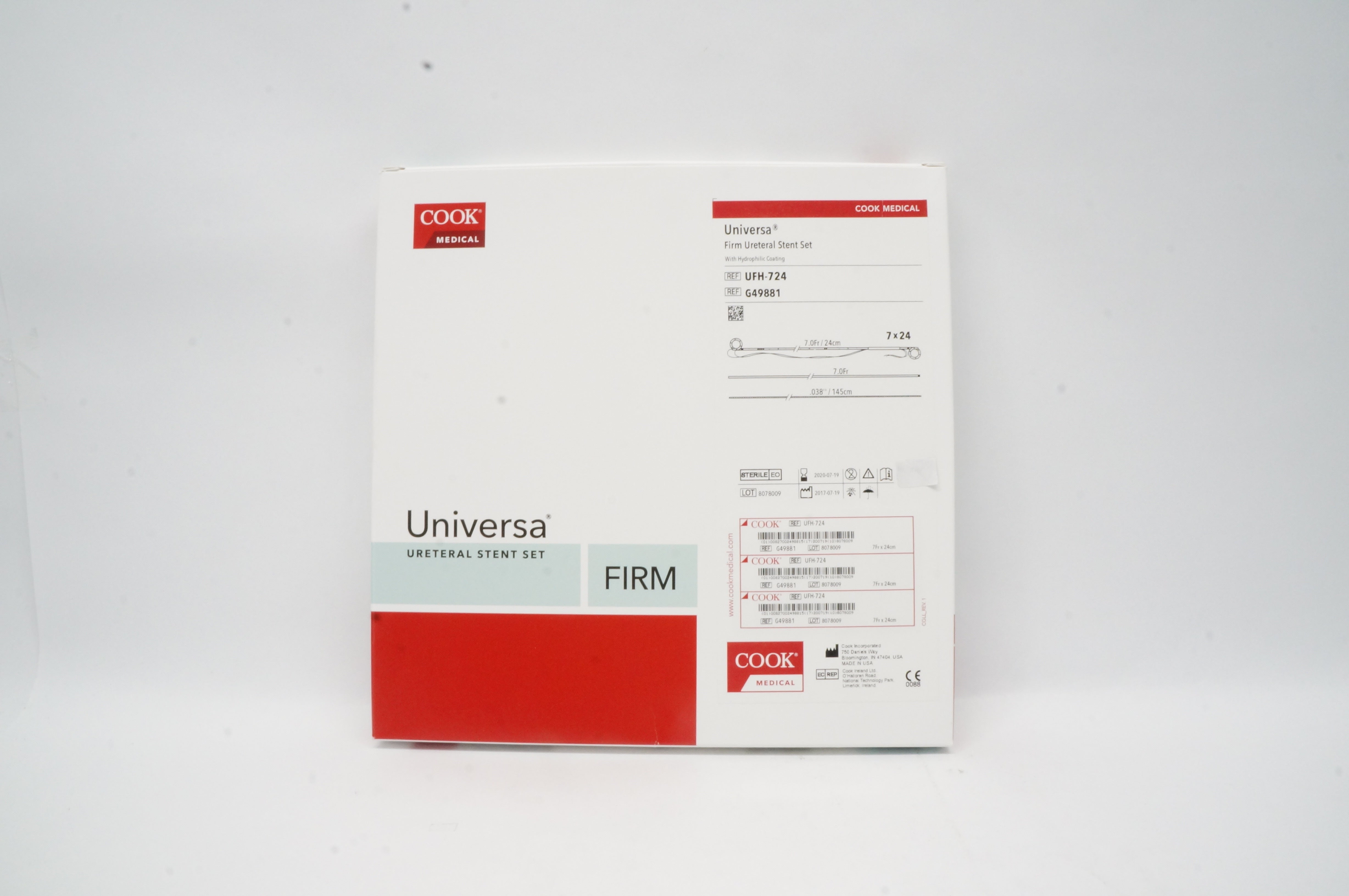 Cook Medical G49881 Universa Firm Ureteral Stnt Set 7.0Fr. x 24cm (x)