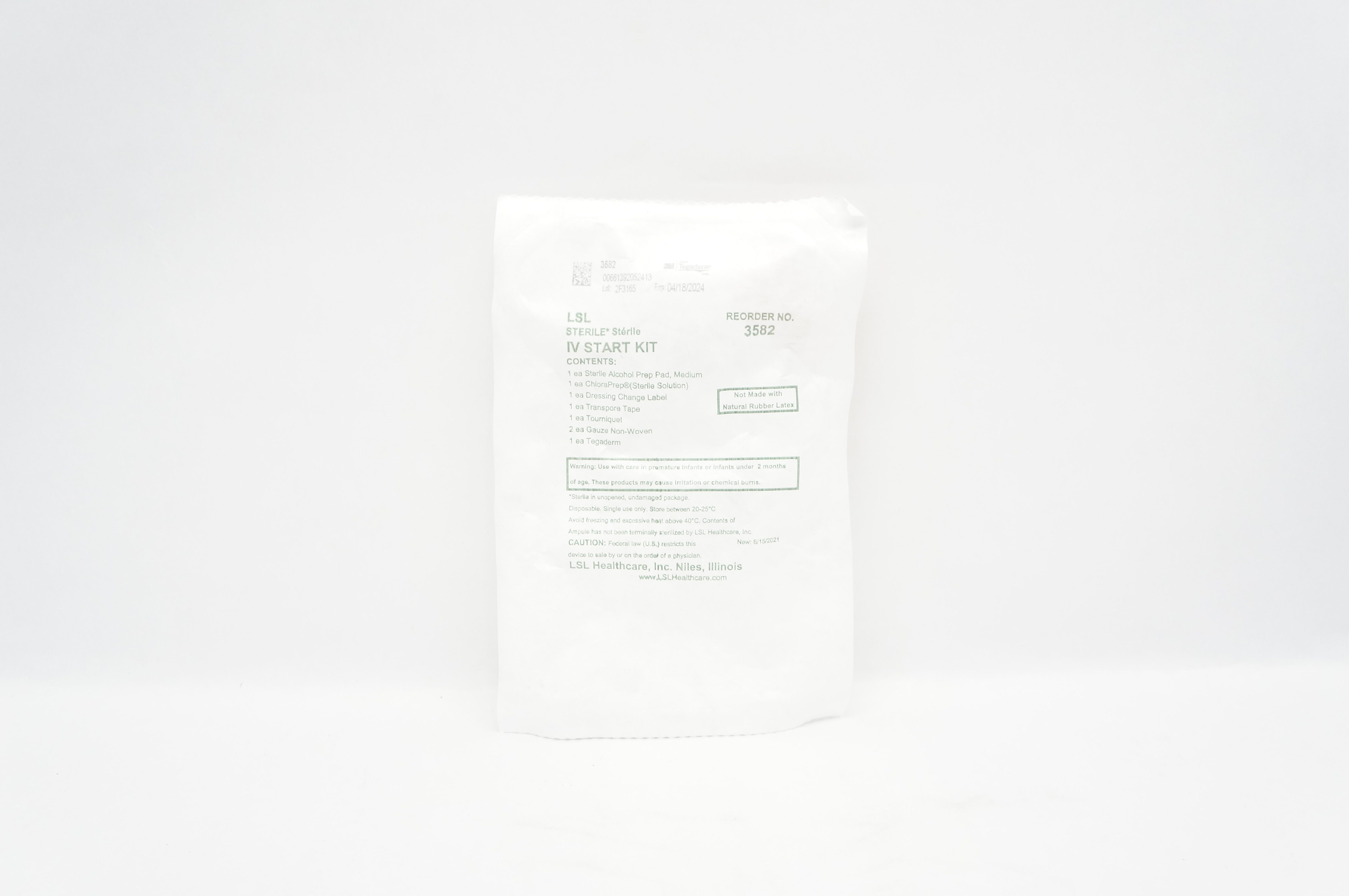 LSL Healthcare 3582 Tegaderm Sterile IV Start Kit