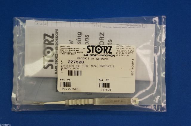 Karl Storz 227528 Scissors For Fisch Total Prosthesis Length 10cm