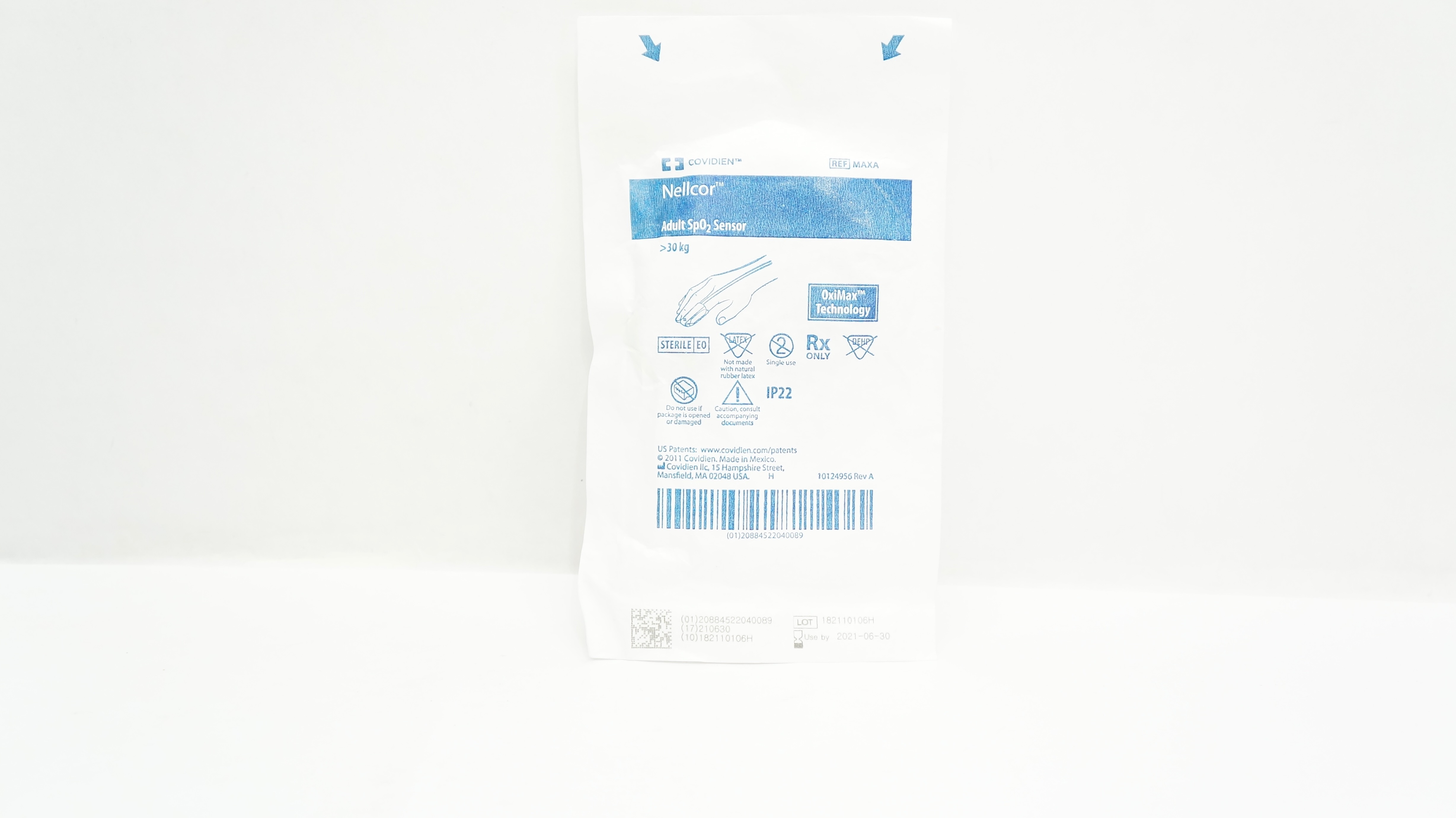 Covidien MAXA Nellcor Adult SpO2 Sensor > 30kg OxiMax Technology (x)
