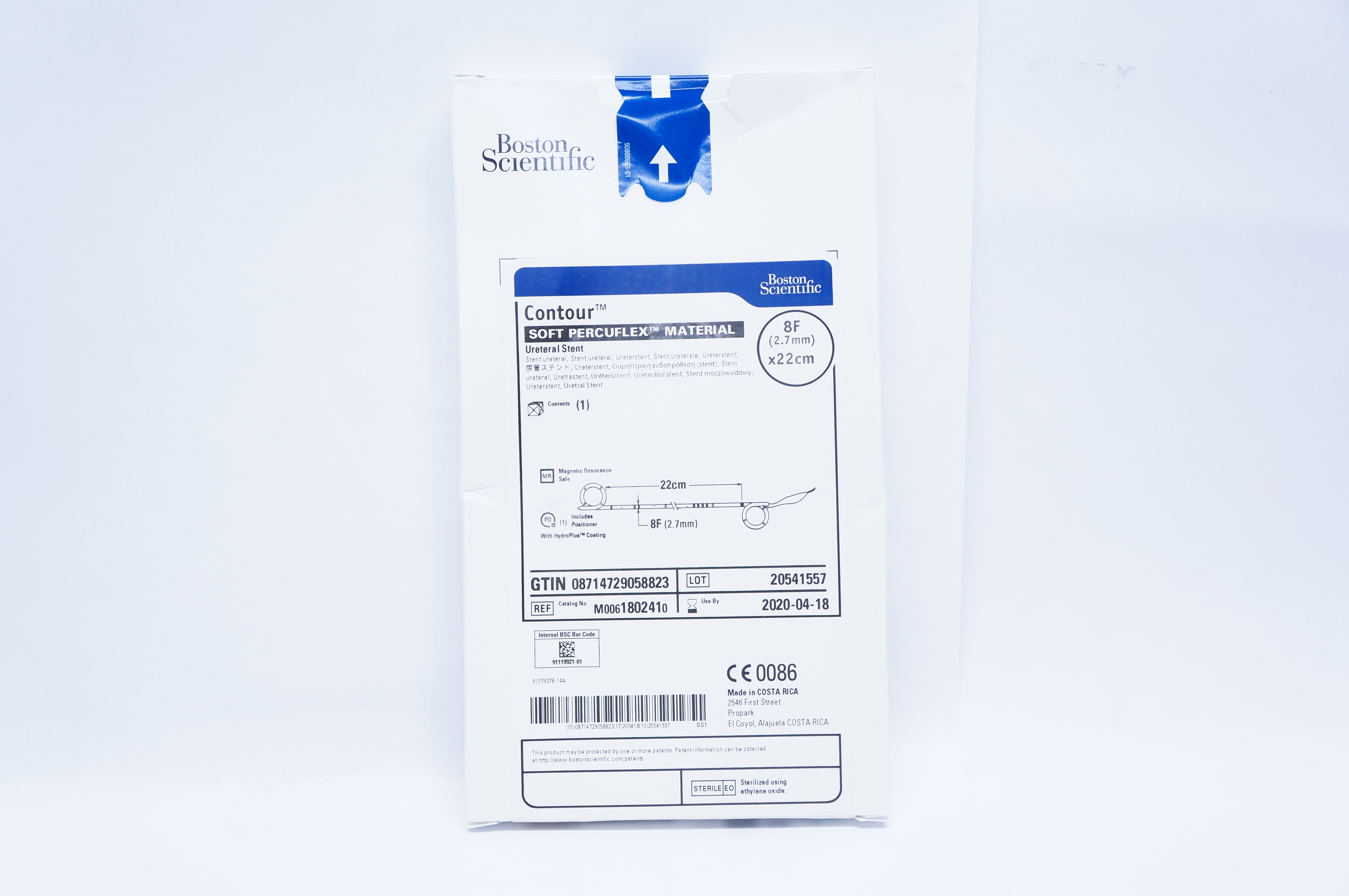 Boston Scientific 180241 Contour Soft Percuflex Material Ureteral 8F x 22cm (x)