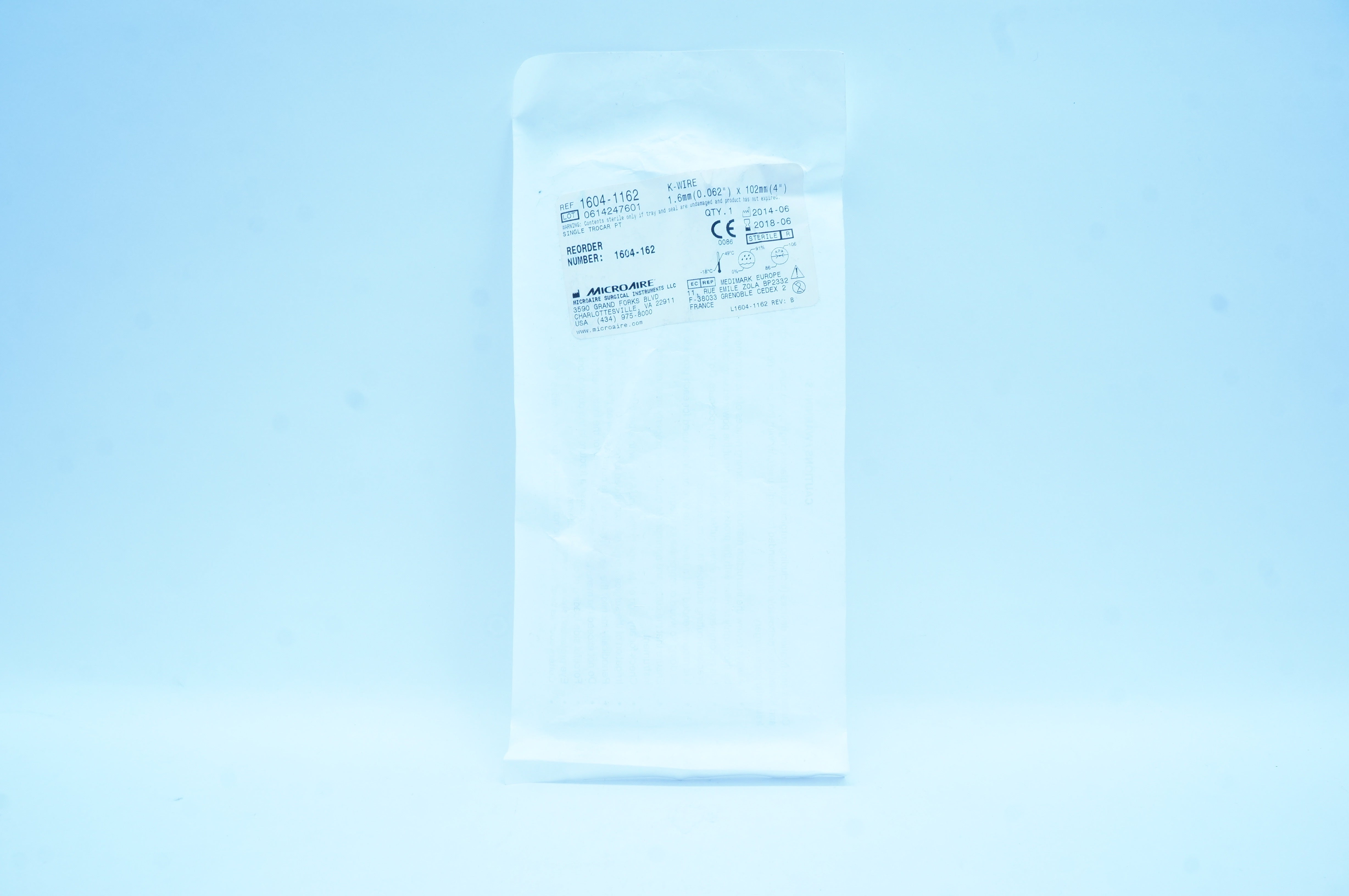 Microaire 1604-1162 K-Wire 0.062inch x 4inch (x)