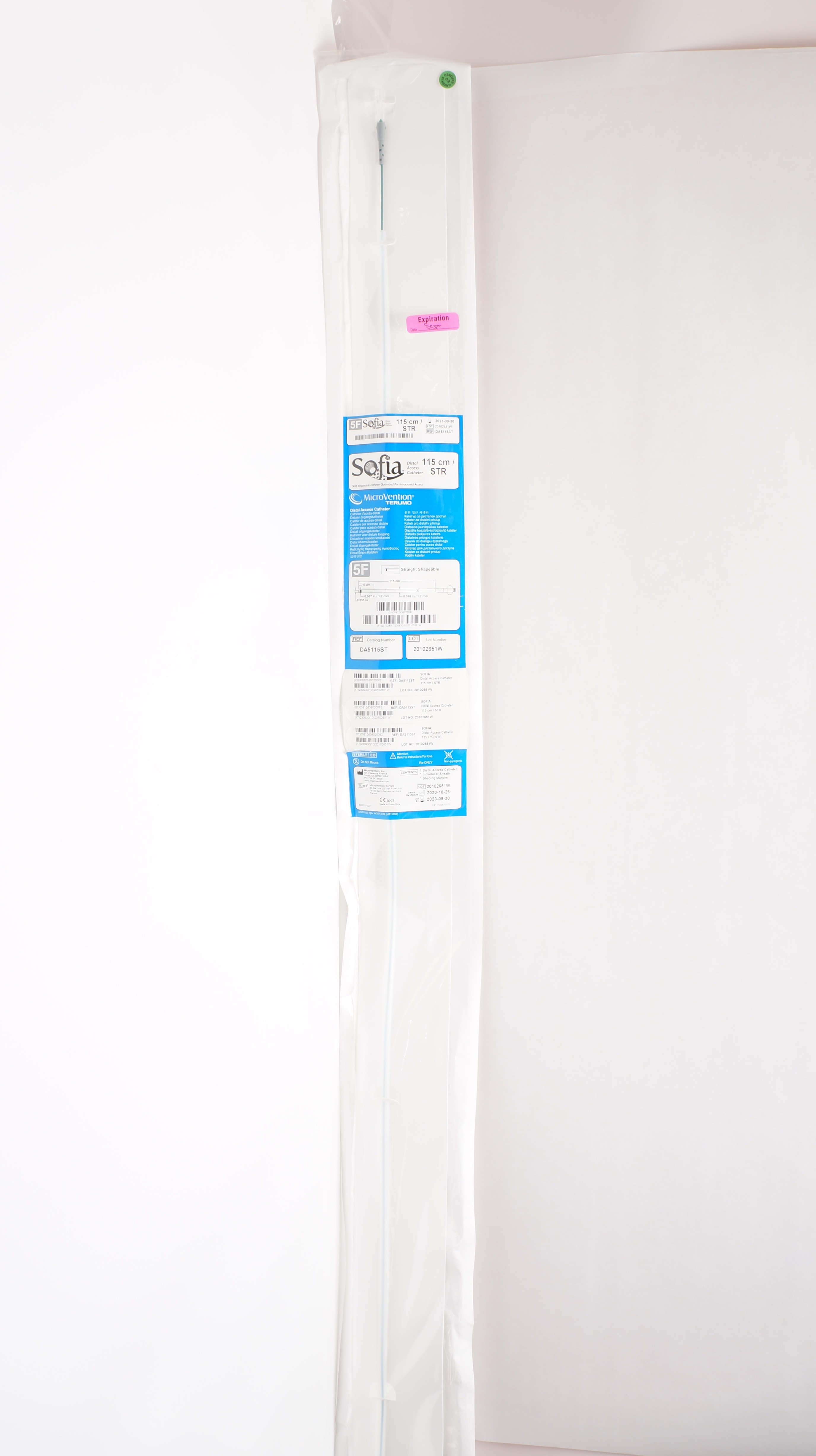MicroVention DA5115ST Terumo Sofia 5F Distal Access Cath. 5F, 115cm, Straight(x)