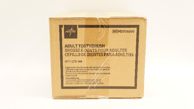 Medline MDS136000 Adult Toothbrush - Box of 144