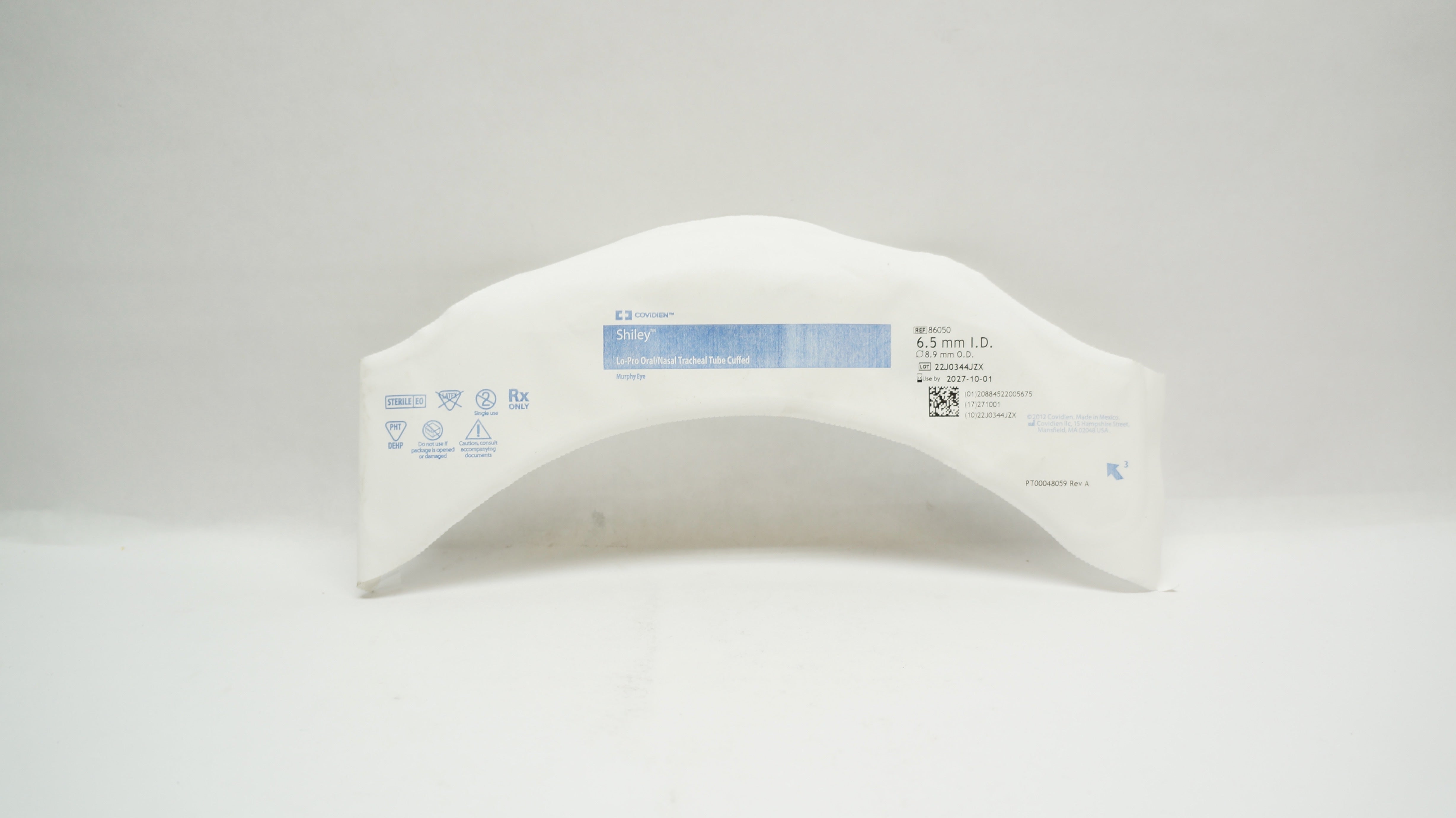 Covidien 86050 Mallinckrodt Lo-Pro Oral/Nasal Tracheal Tube Cuffed 6.5x8.9mm