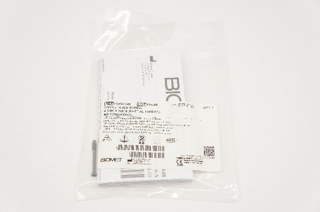 Biomet 110007545 Cannulated Screw 4.0mm x 30mm