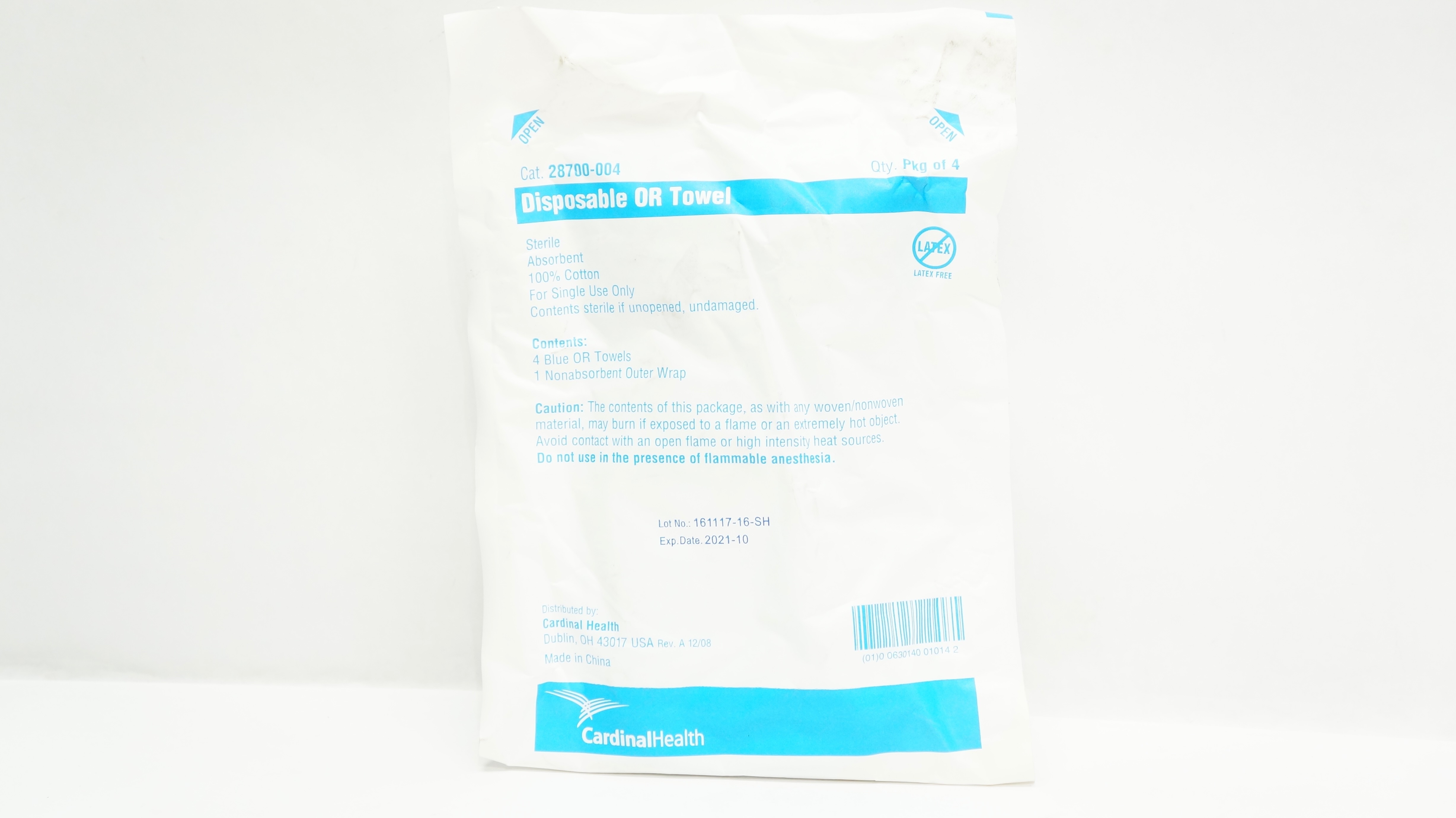 Cardinal Health 28700-004 Disposable OR Towel Sterile Absorbent (x) - Pack of 4