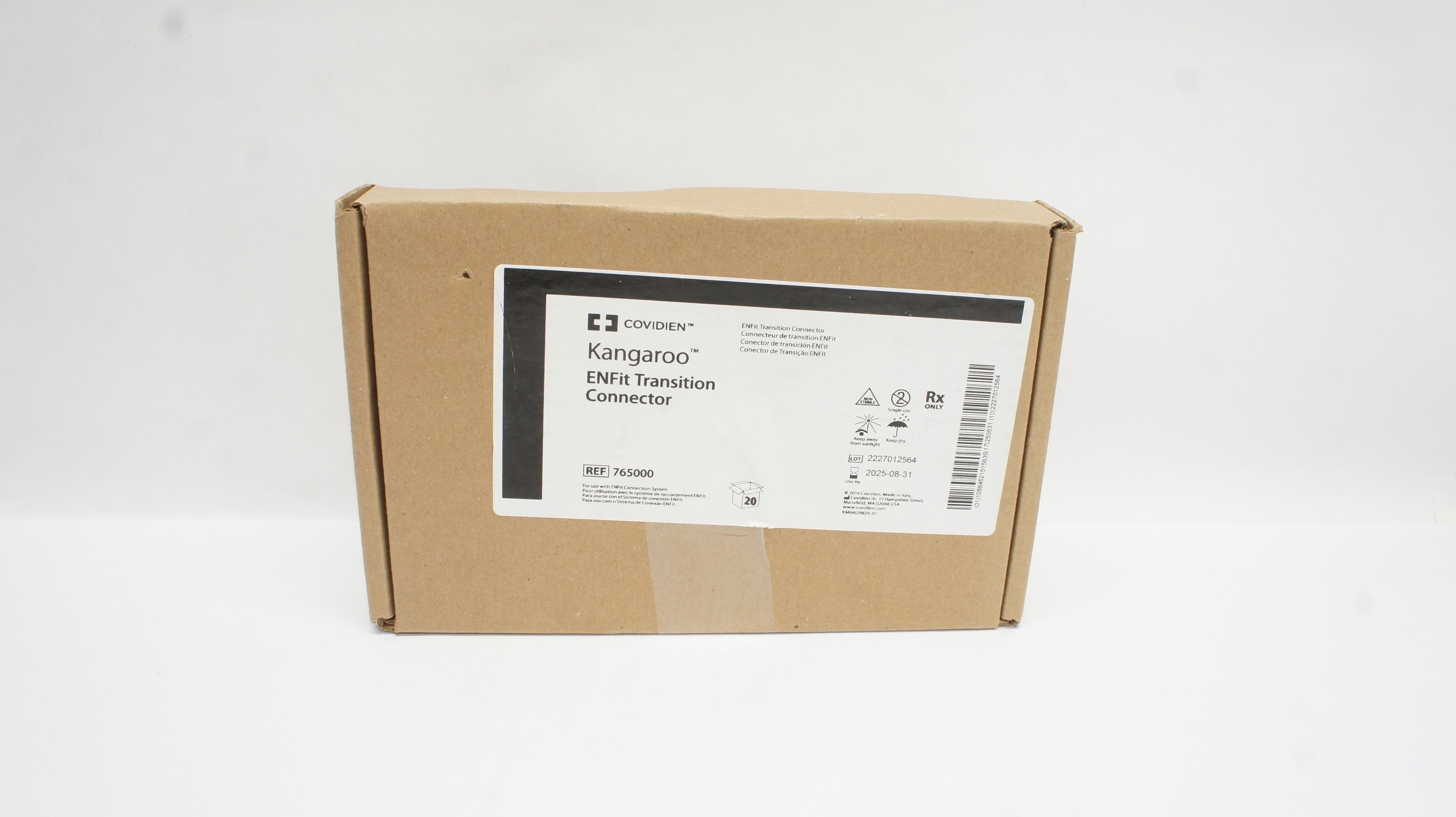 Covidien  765000 Kangaroo EnFit Transition Connector - Case of 20