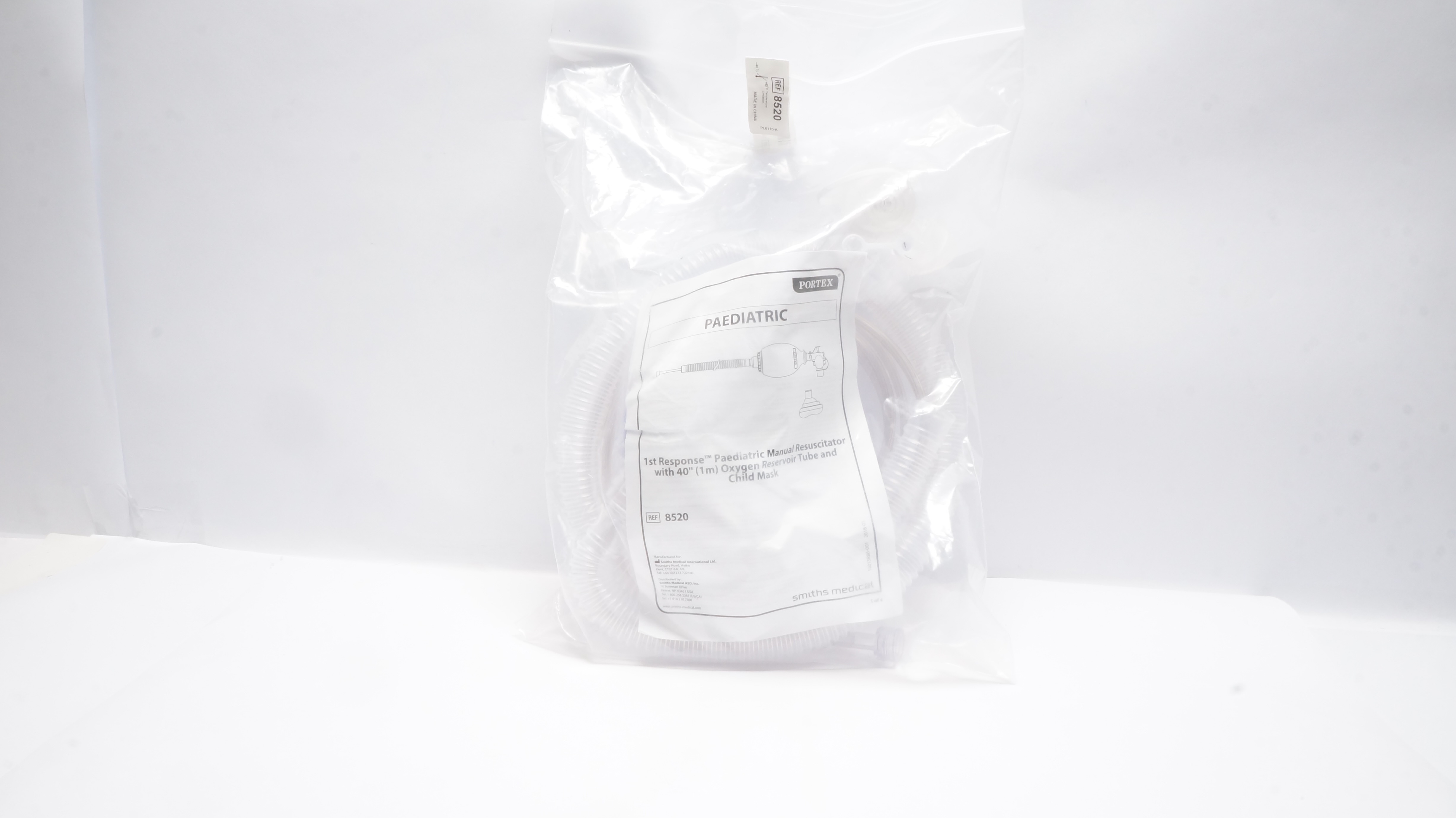 Smiths Medical 8520 1st Response Pediatric Resuscitator w/40inch Tube & Mask